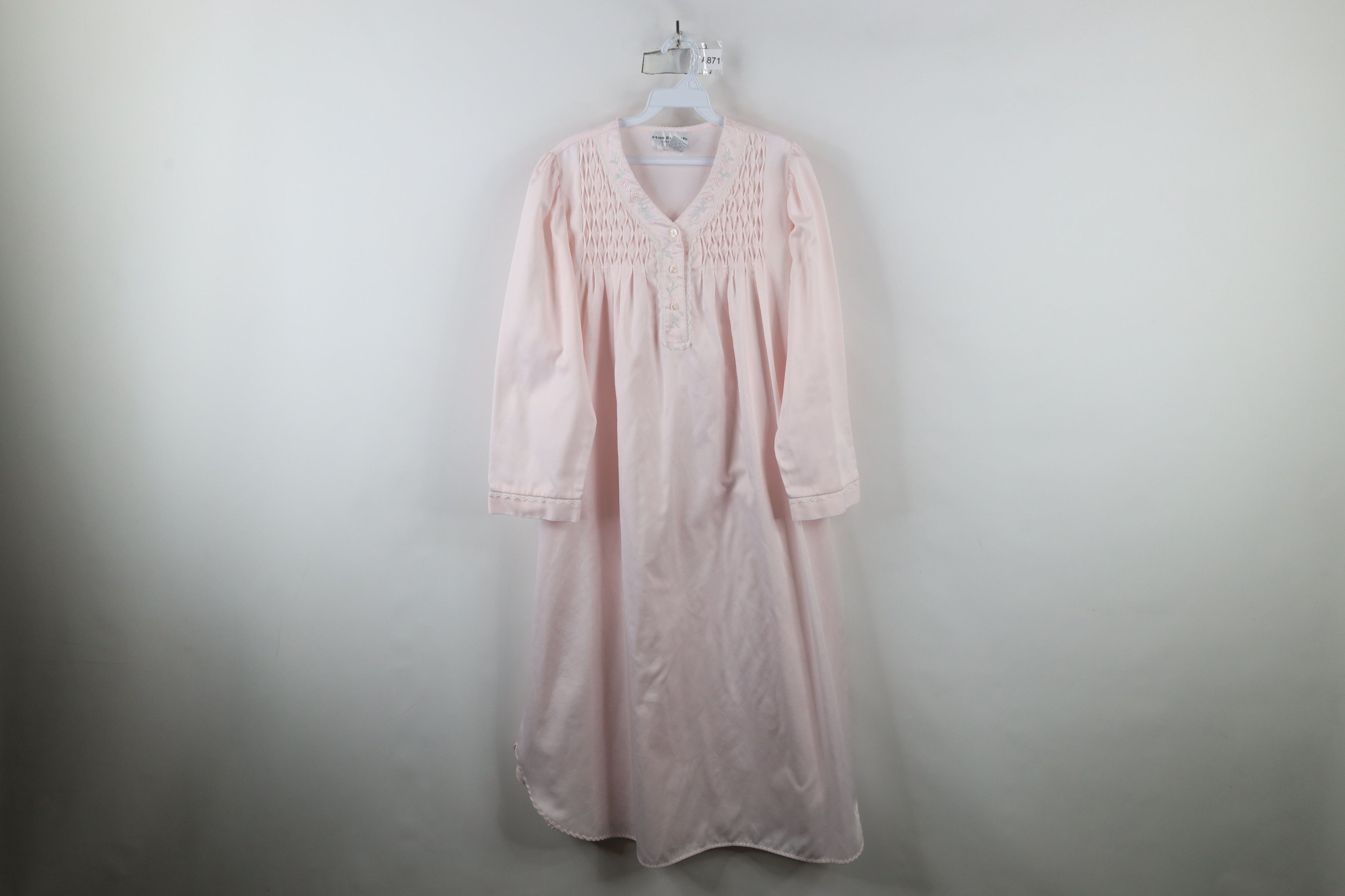 Vintage Vintage 90s Miss Elaine Ruffled Lace Night Gown Sleep Shirt Size M / US 6-8 / IT 42-44 - 1 Thumbnail