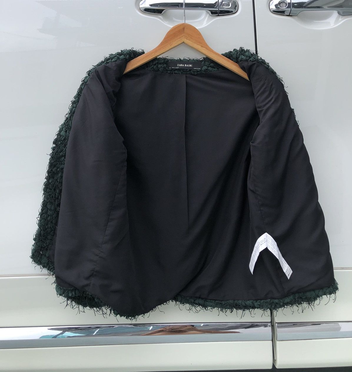 Zara Zara Green Fuzzy Fringe Jacket Size S Size S / US 4 / IT 40 - 4 Thumbnail