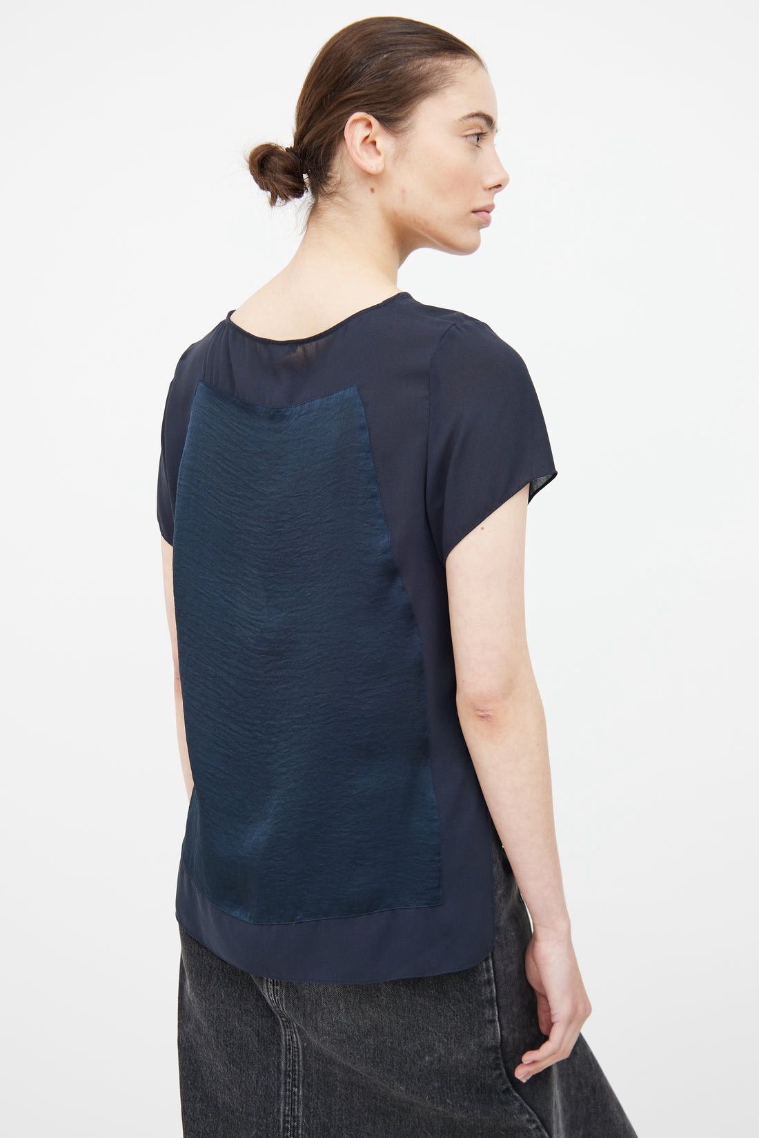 Helmut Lang Helmut Lang - Navy Sheer Tops Size M / US 6-8 / IT 42-44 - 2 Thumbnail