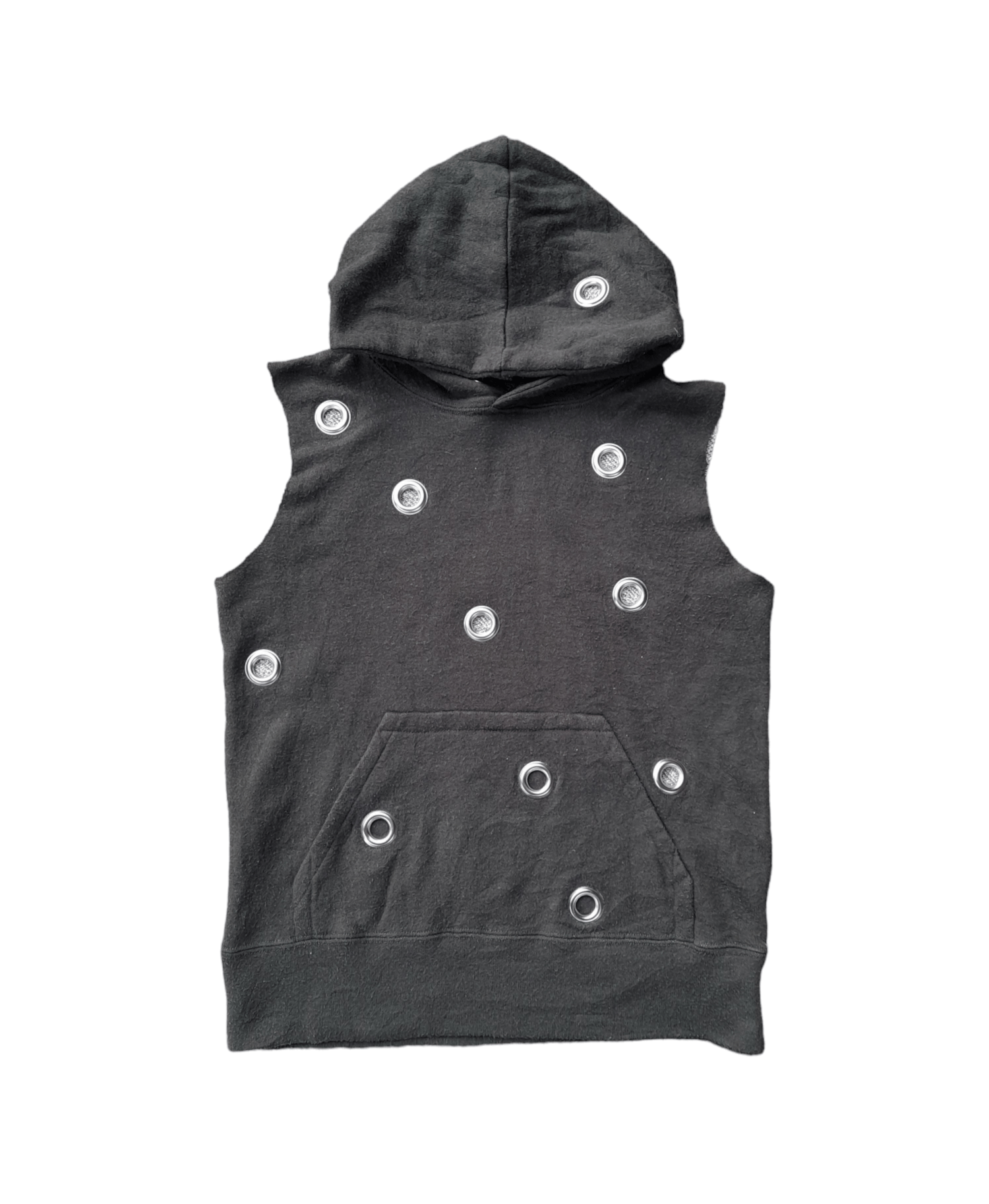 Cynthia Company Holes Sleeveless Hoodie