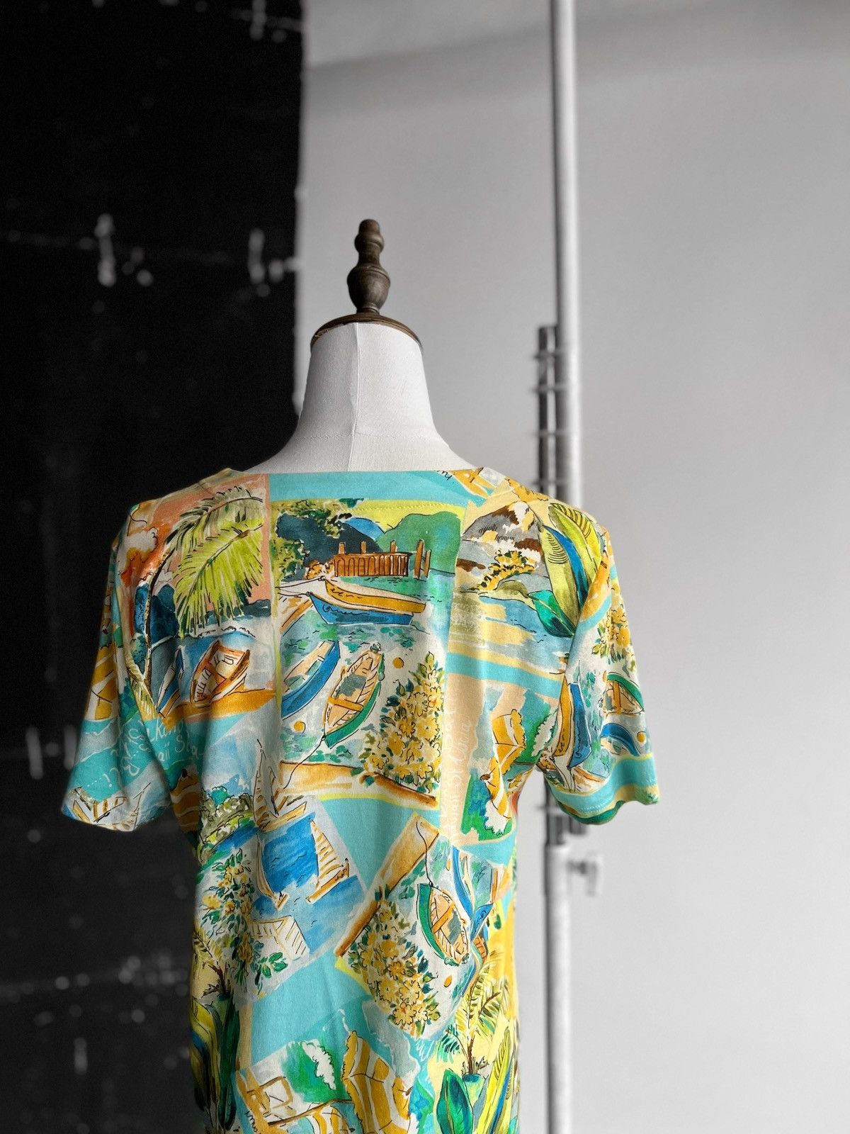 Designer × Vintage Eva B.Bitzer De Luxe Womens Vintage 90s Full Printed Dress Size M / US 6-8 / IT 42-44 - 4 Thumbnail