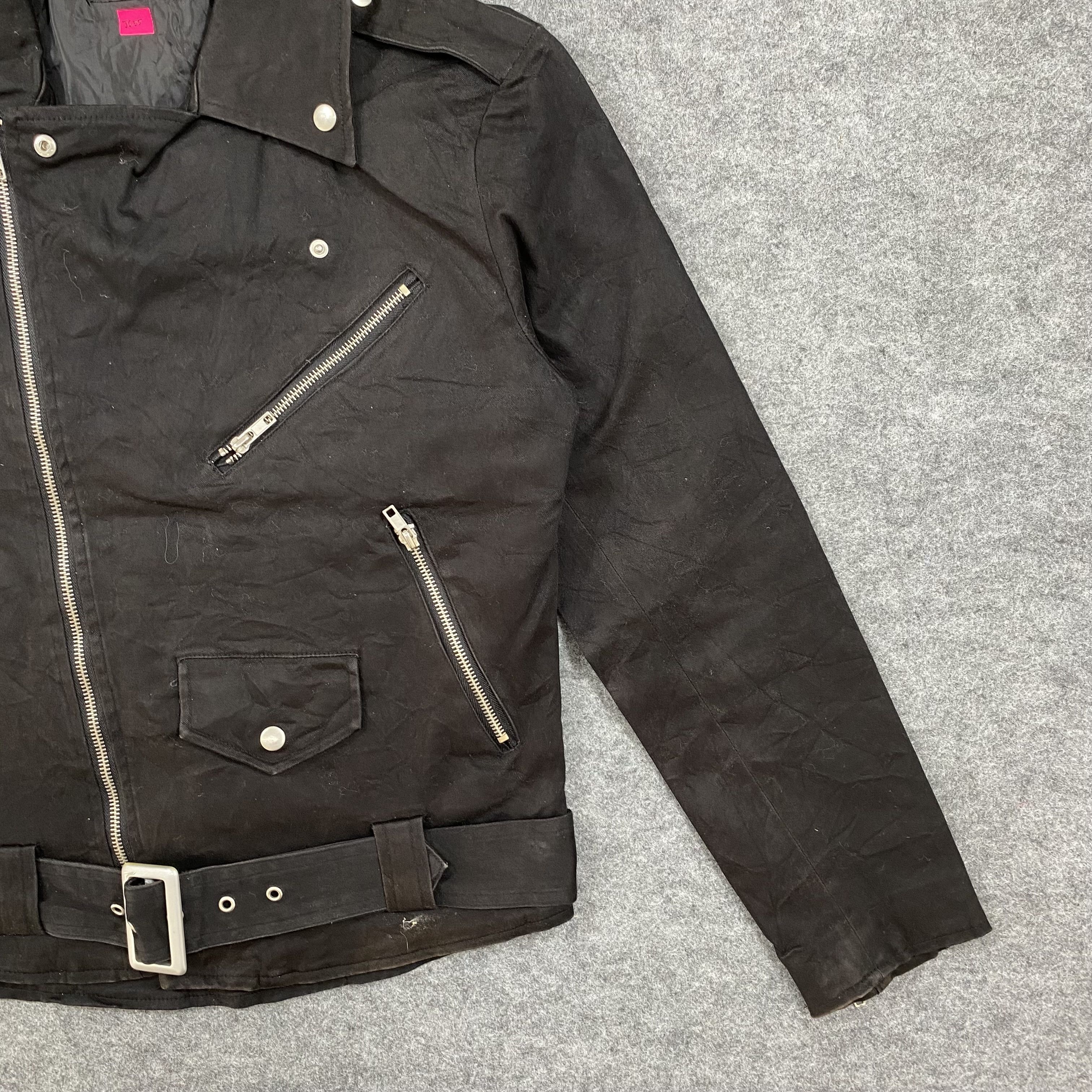 If Six Was Nine VTG 90s Body Wave Japan Double Rider Canvas Biker Jacket Size US L / EU 52-54 / 3 - 5 Thumbnail