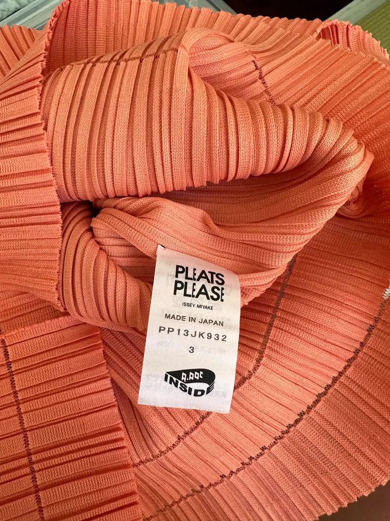 Issey Miyake Issey Miyake size:3 Orange pleated long-sleeved shirt Size XS / US 0-2 / IT 36-38 - 6 Thumbnail