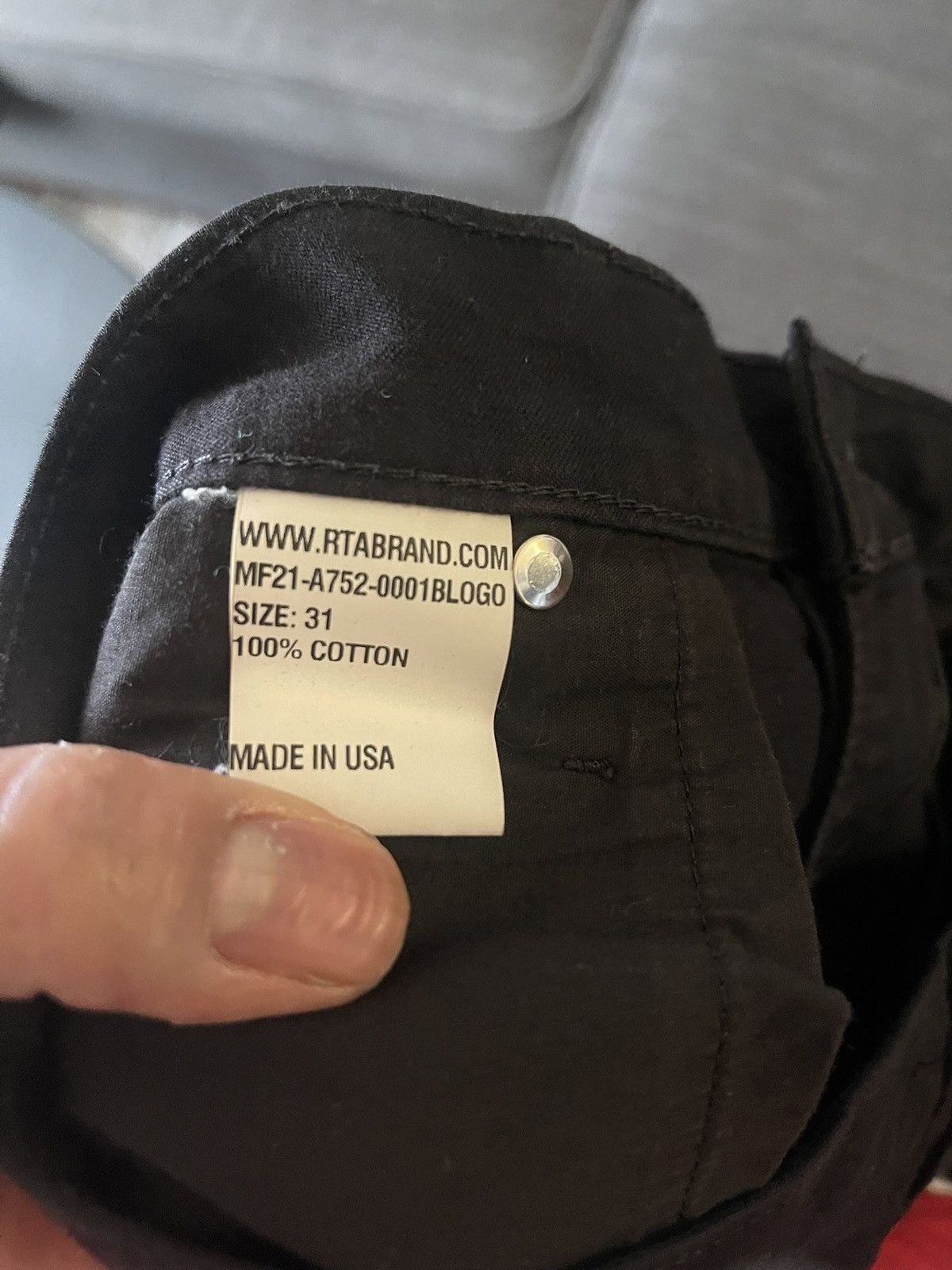 Rta Black RTA Jeans Size US 31 - 6 Thumbnail