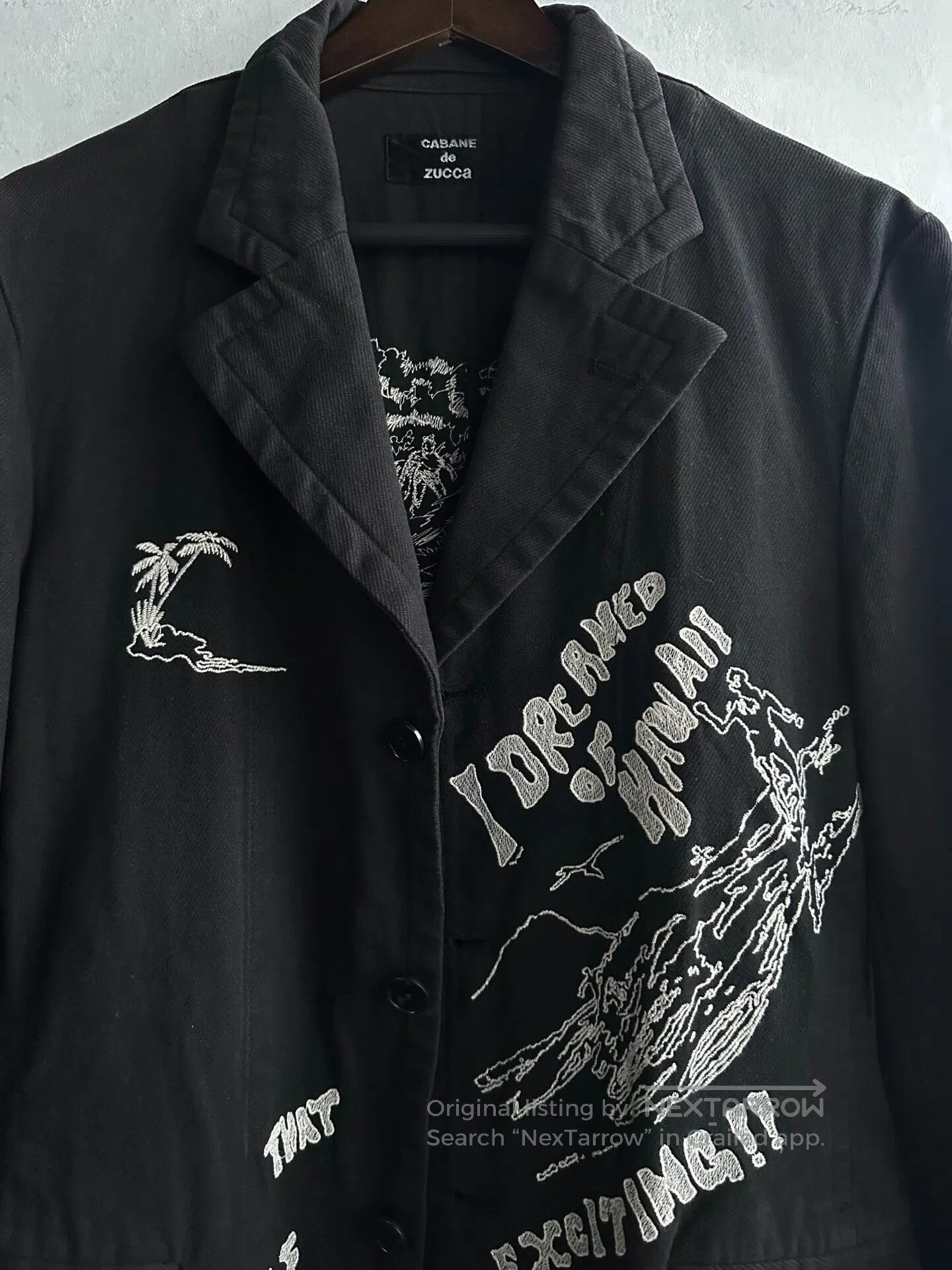 CABANE de ZUCCa Cabane de Zucca 90s A washable, embroidered suit.| Size 40R - 1 Thumbnail