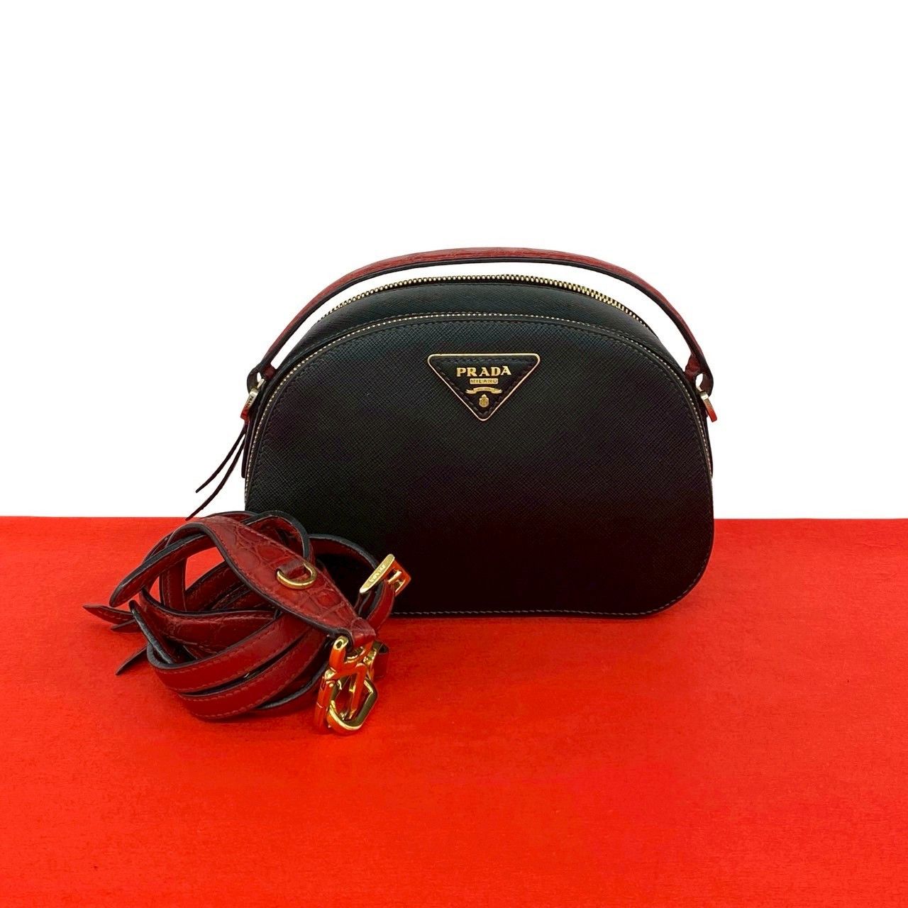 Prada Prada Prada Leather 2way Bag Leather Shoulder Bag DUTY FREE for USA Size ONE SIZE - 1 Thumbnail