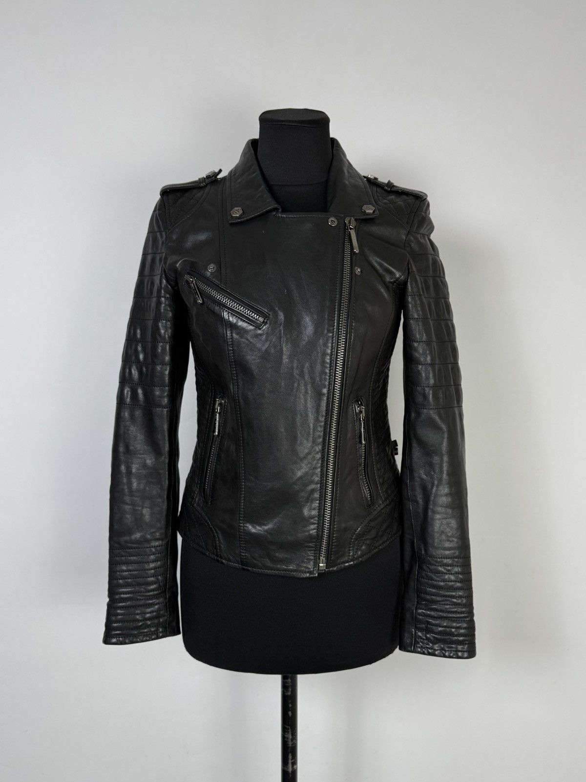 Philipp Plein Philipp Plein Couture Leather Biker Jacket Size M Size M / US 6-8 / IT 42-44 - 4 Thumbnail