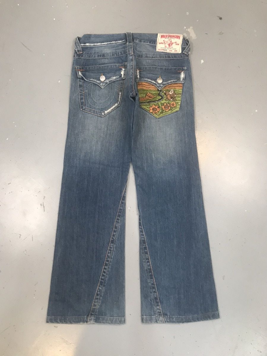 Vintage true religion embroidered straight denim