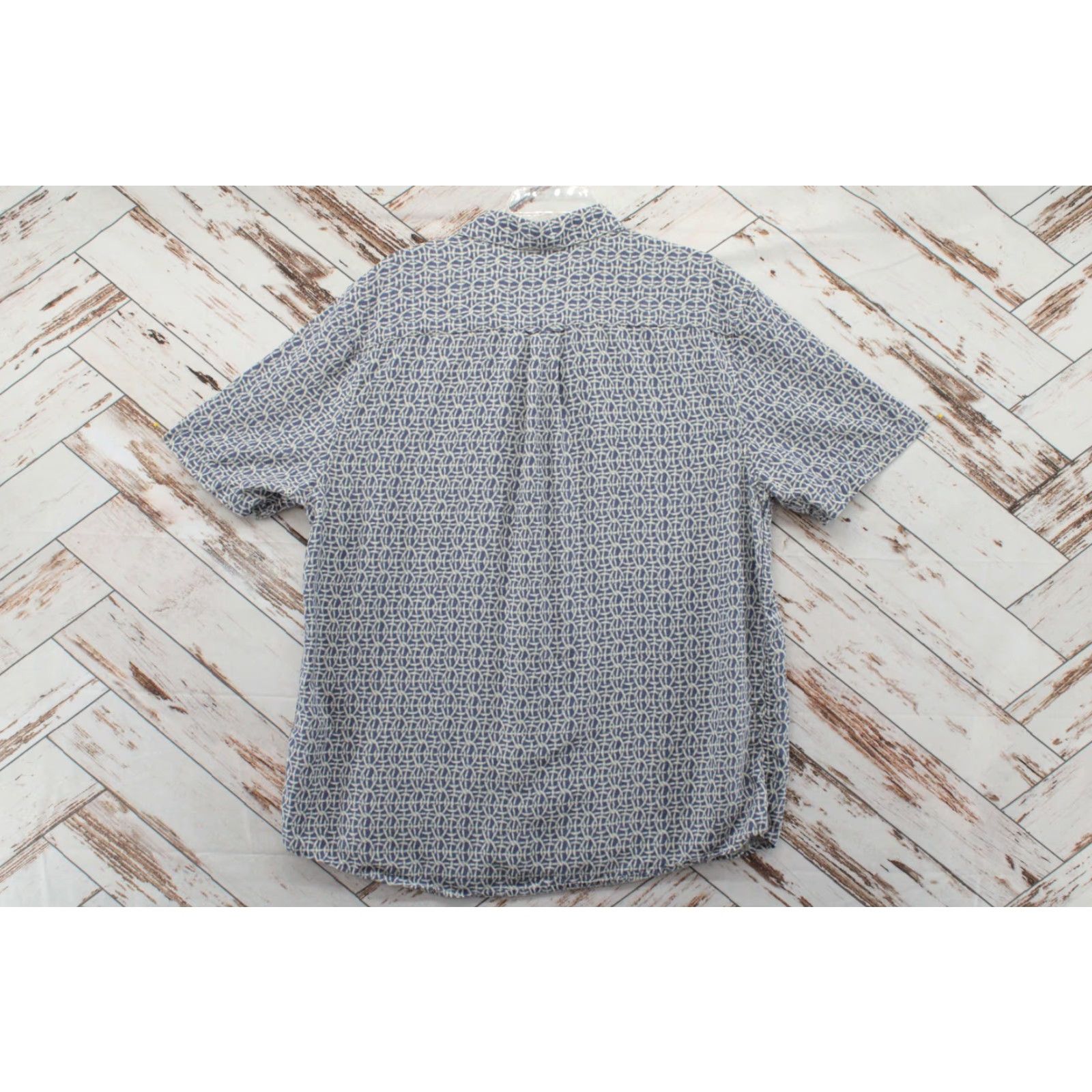 Nat Nast Nat Nast Shirt Men's Large Blue Chain mail print Silk Hawaiian Allover Print Mens Size US L / EU 52-54 / 3 - 2 Thumbnail