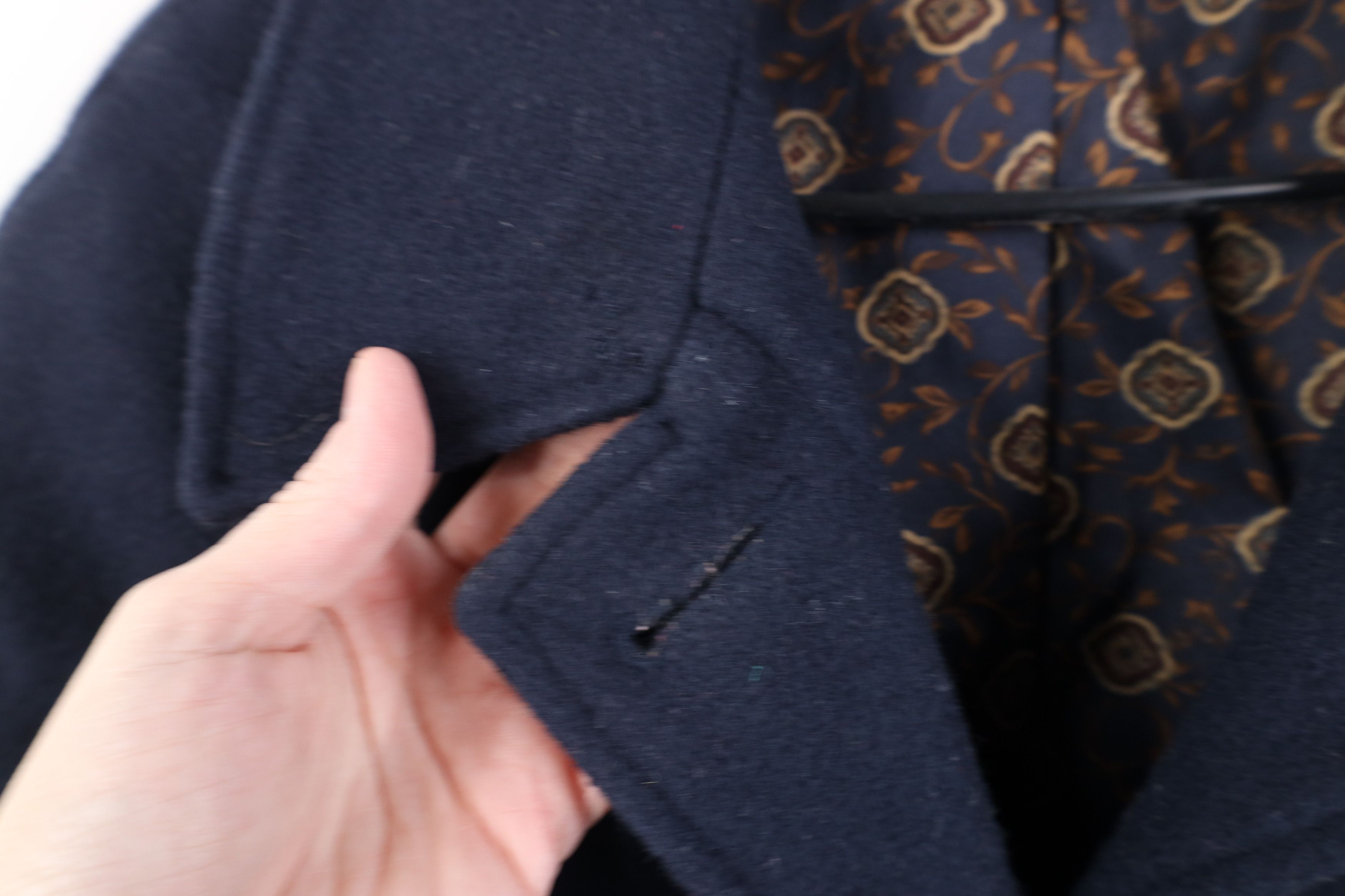 Vintage Vintage 90s Streetwear Wool Full Length Coat Jacket Blue Size XXL / US 16-18 / IT 52-54 - 10 Thumbnail