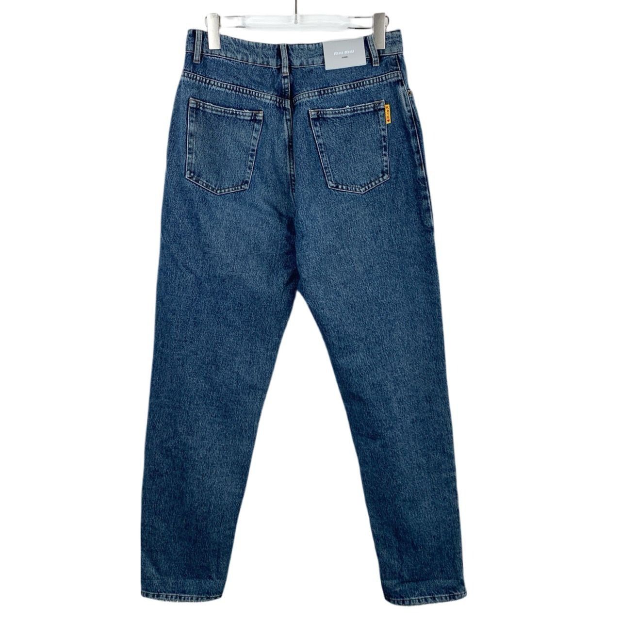 Miu Miu MiuMiu Icons High-Waisted Blue Denim Jeans Womens Size 30" / US 8 / IT 44 - 2 Thumbnail