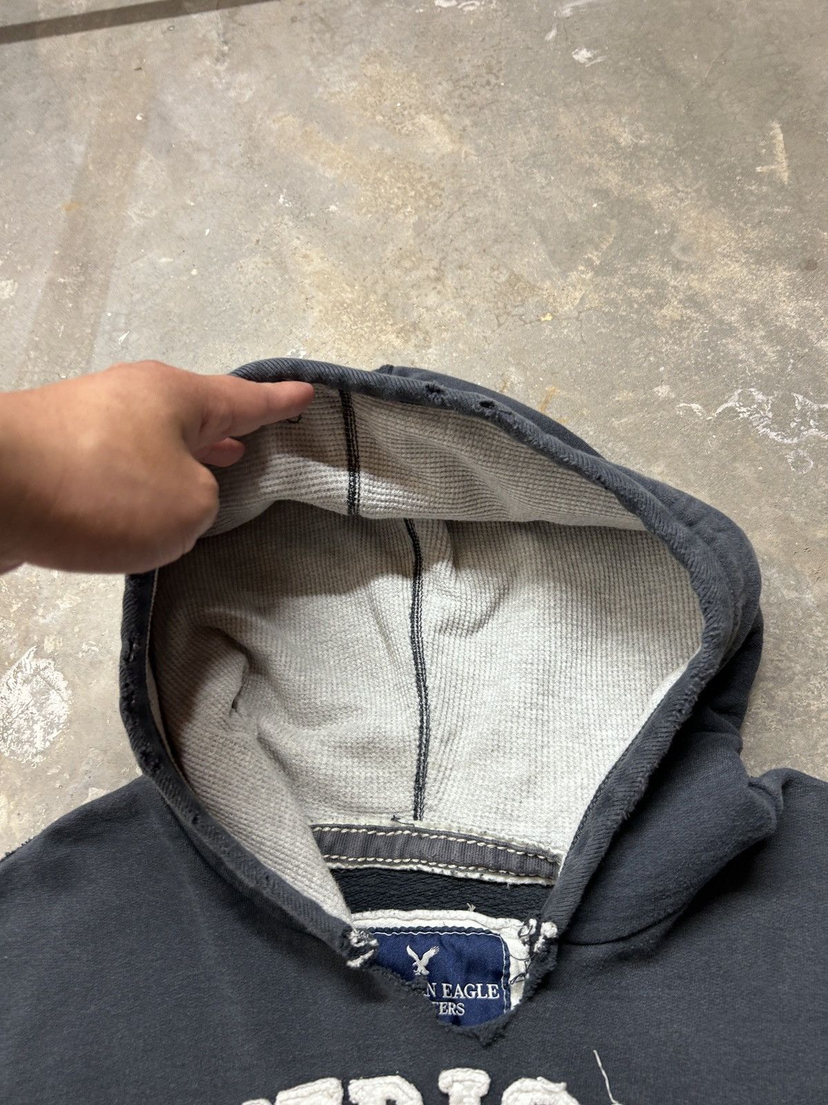 American Eagle Outfitters Vintage Y2K American Eagle Embroidered Thick Hoodie Size US XXL / EU 58 / 5 - 3 Thumbnail