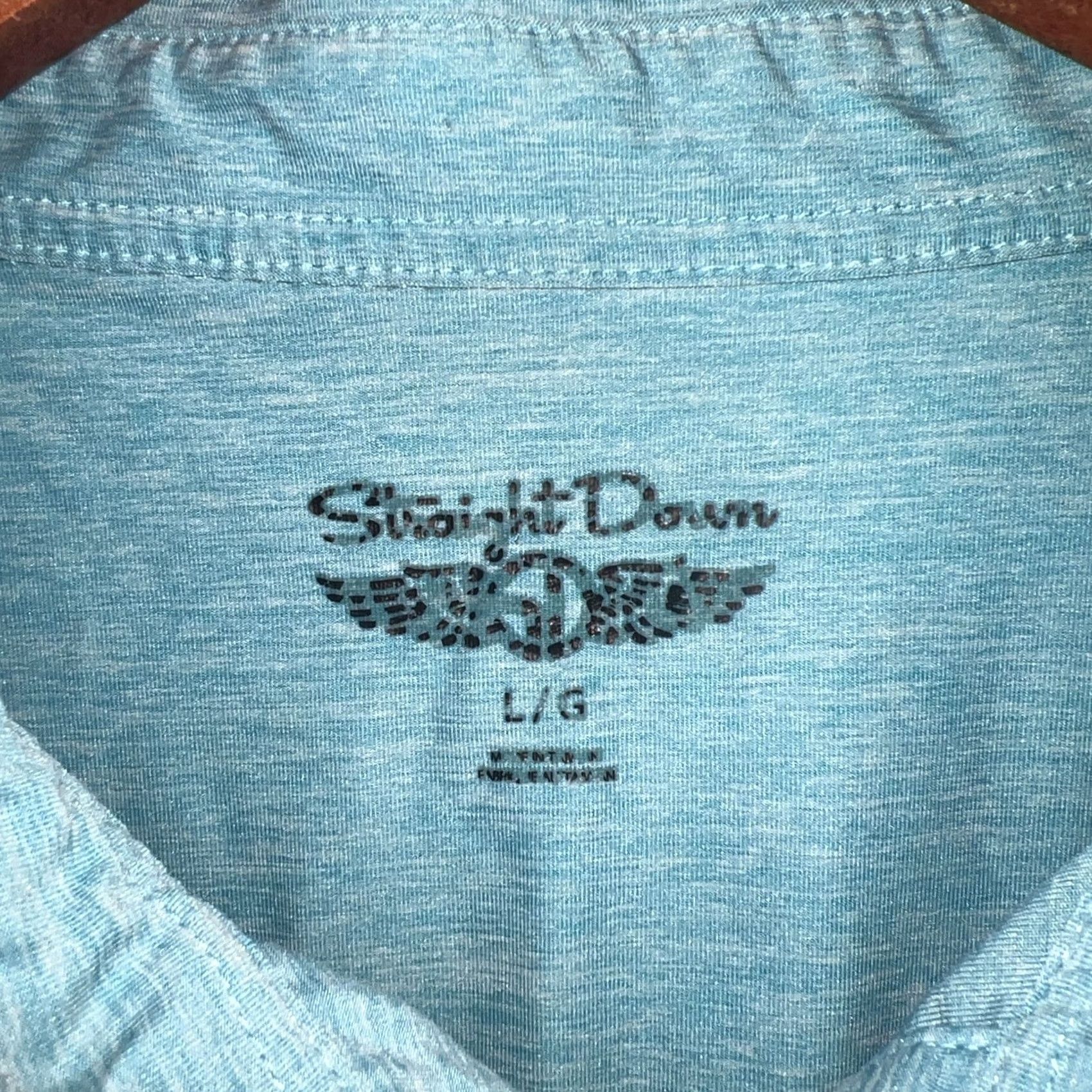 Vintage Straight Down Polo Shirt Mens Size L Blue Regular Fit Shirt Size US L / EU 52-54 / 3 - 3 Thumbnail