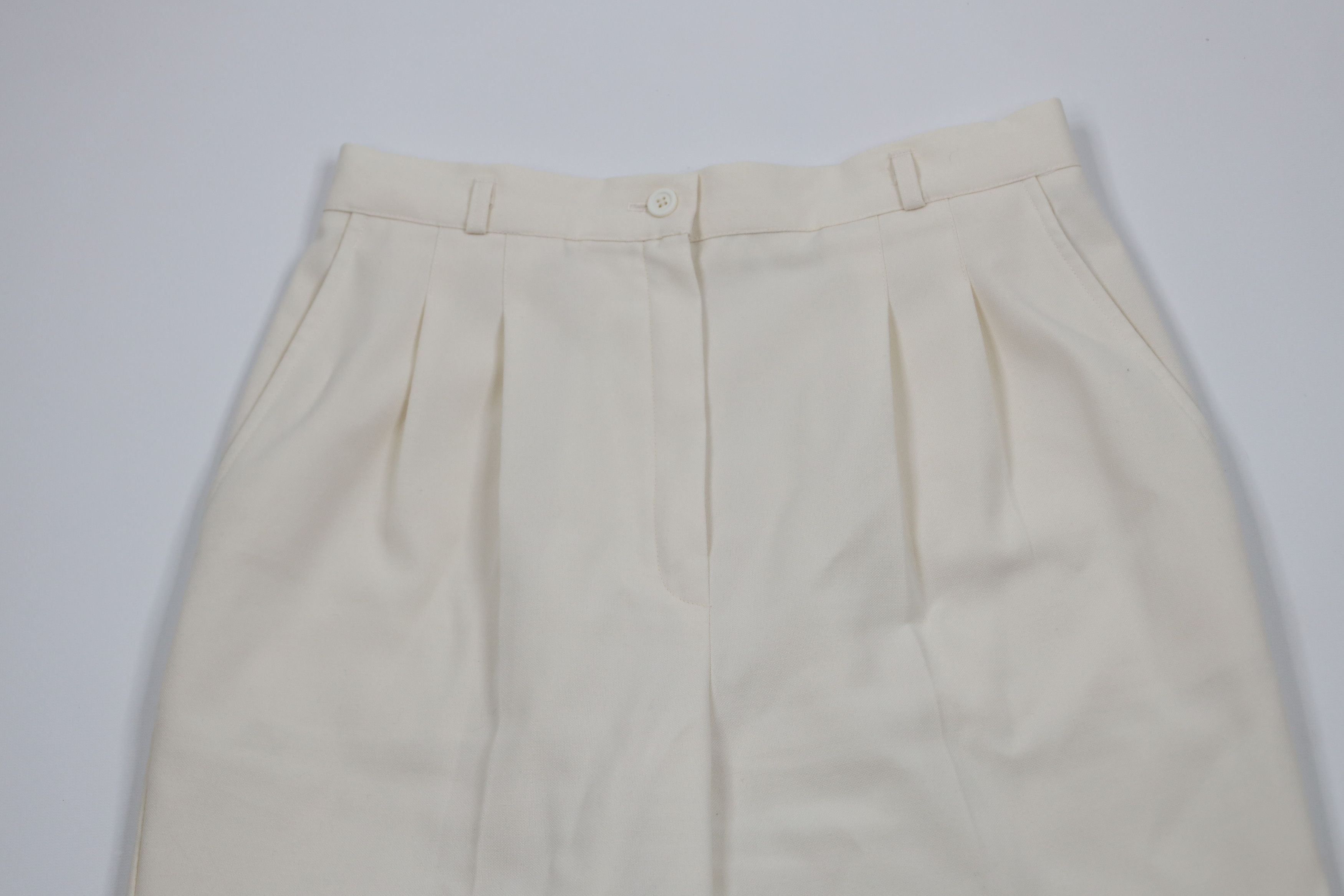 Vintage Vintage 90s Streetwear Sheer Tapered Leg Chinos Pants Cream Size 34" / US 12 / IT 48 - 2 Thumbnail