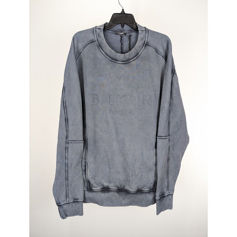 Balmain o1rshd1 Sweater in Marine Size US XL / EU 56 / 4 - 1 Thumbnail