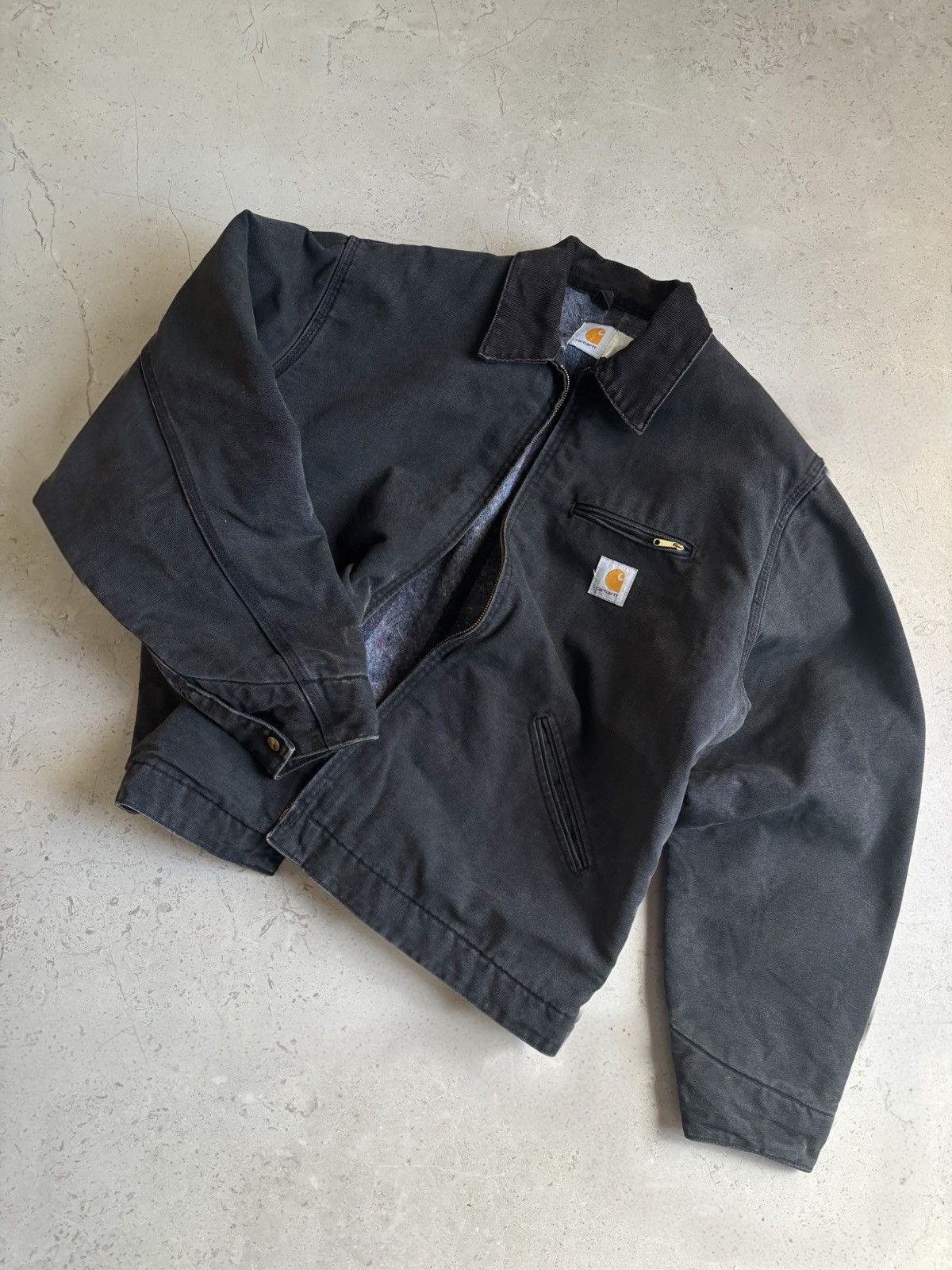 Carhartt × Vintage 90s Carhartt JB105 black detroit jacket sz XL 