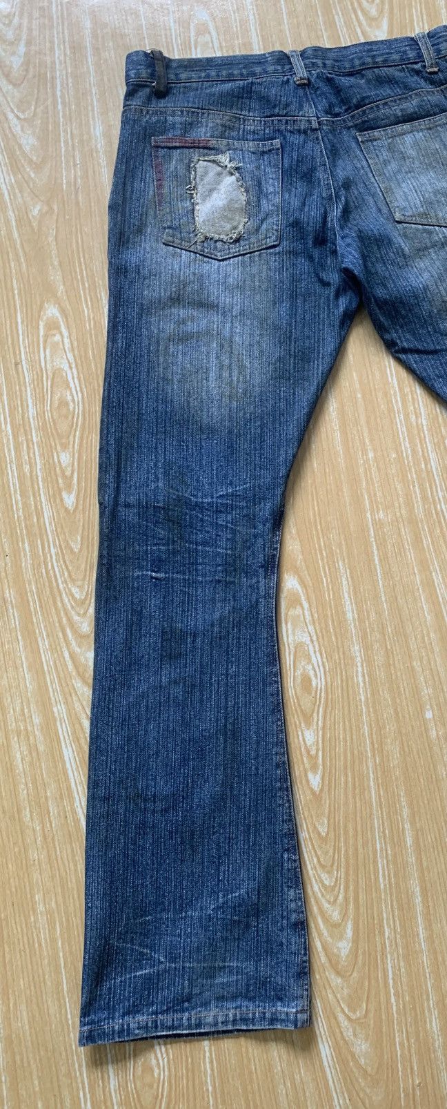 In The Attic Rare Distressed In The Attic Flare Denim Jeans Pants Size US 31 - 20 Thumbnail