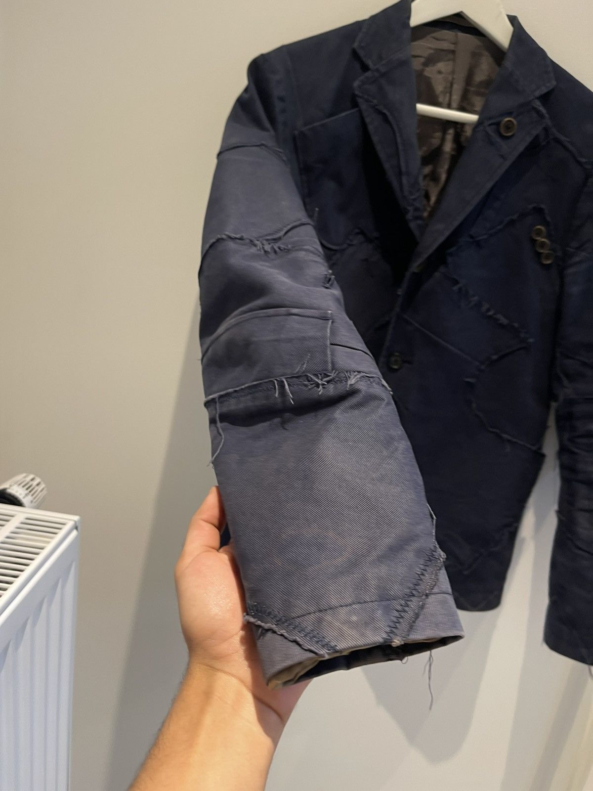 Kolor Kolor SS11 Navy Raw Edges Reconstructed Blazer Size US S / EU 44-46 / 1 - 9 Thumbnail
