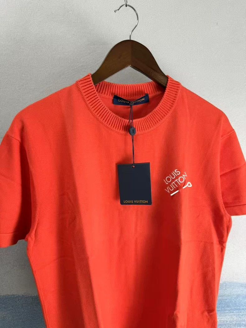 Louis Vuitton Louis Vuitton Red Short Sleeve Knitted XS-2507 Size US XS / EU 42 / 0 - 2 Thumbnail