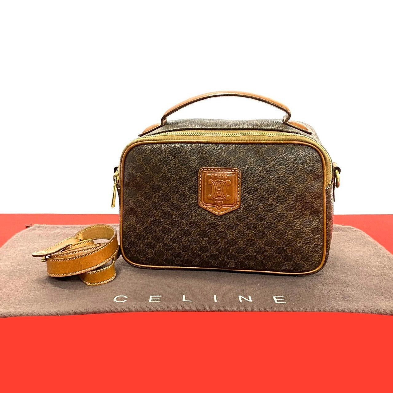 Celine Celine Shoulder Bag Brown Leather Size ONE SIZE - 1 Thumbnail