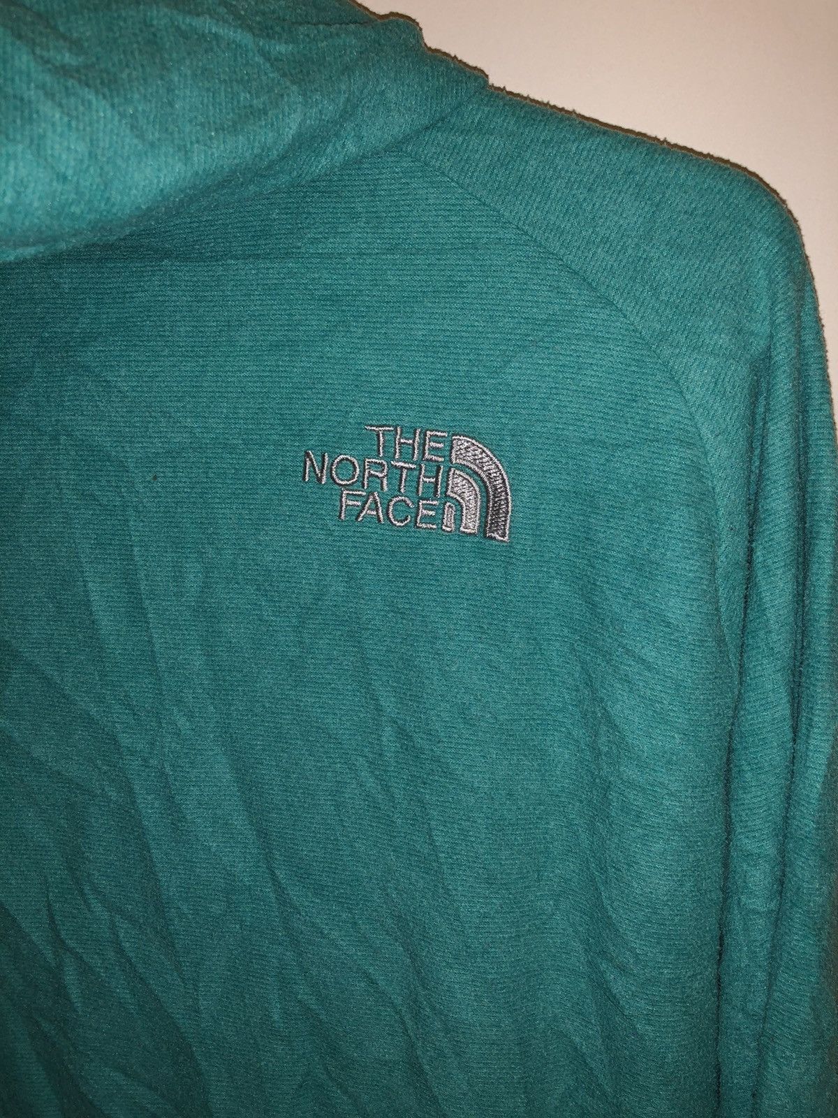 The North Face × Vintage Vintage Teal The North Face Fleece Hooded Jacket Size M / US 6-8 / IT 42-44 - 12 Thumbnail