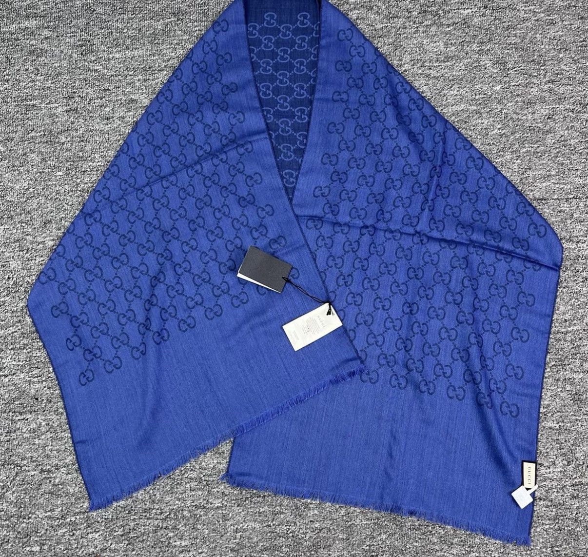 Gucci Gucci Double G Jacquard All-Over Print Scarf K12 Size ONE SIZE - 3 Thumbnail