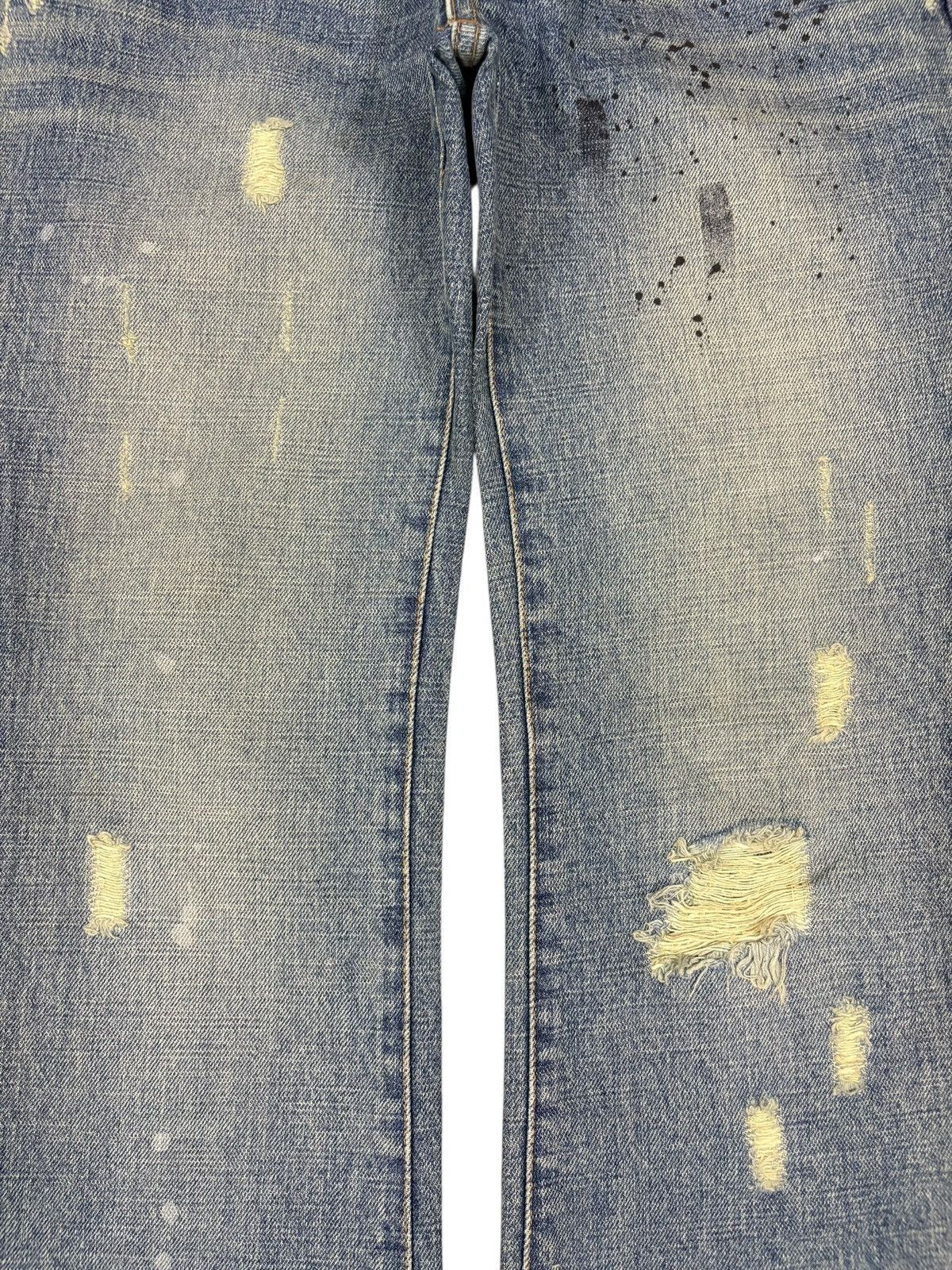 Hysteric Glamour Vintage Japanese Brand Mud Wash Distress Flare Jeans Size 30" / US 8 / IT 44 - 5 Thumbnail
