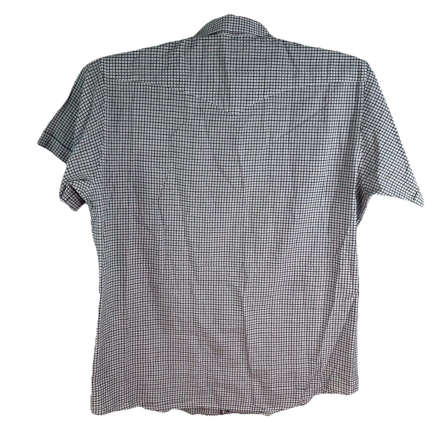 Vintage Panhandle Slim Check Pearl Snap Western Shirt Men’s L Short Sleeve White 48 in Chest Slimming Regular Fit Western Mens 16.5 Neck Snap Button-Up Shirt Size US L / EU 52-54 / 3 - 2 Thumbnail