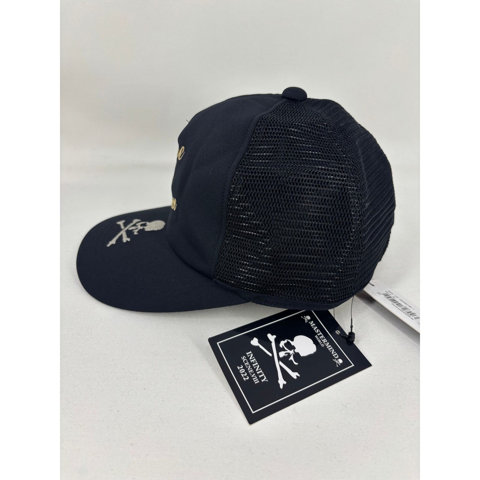 Mastermind Japan Mastermind World 'Love & Peace' Black Trucker Hat Size MD Size ONE SIZE - 2 Thumbnail