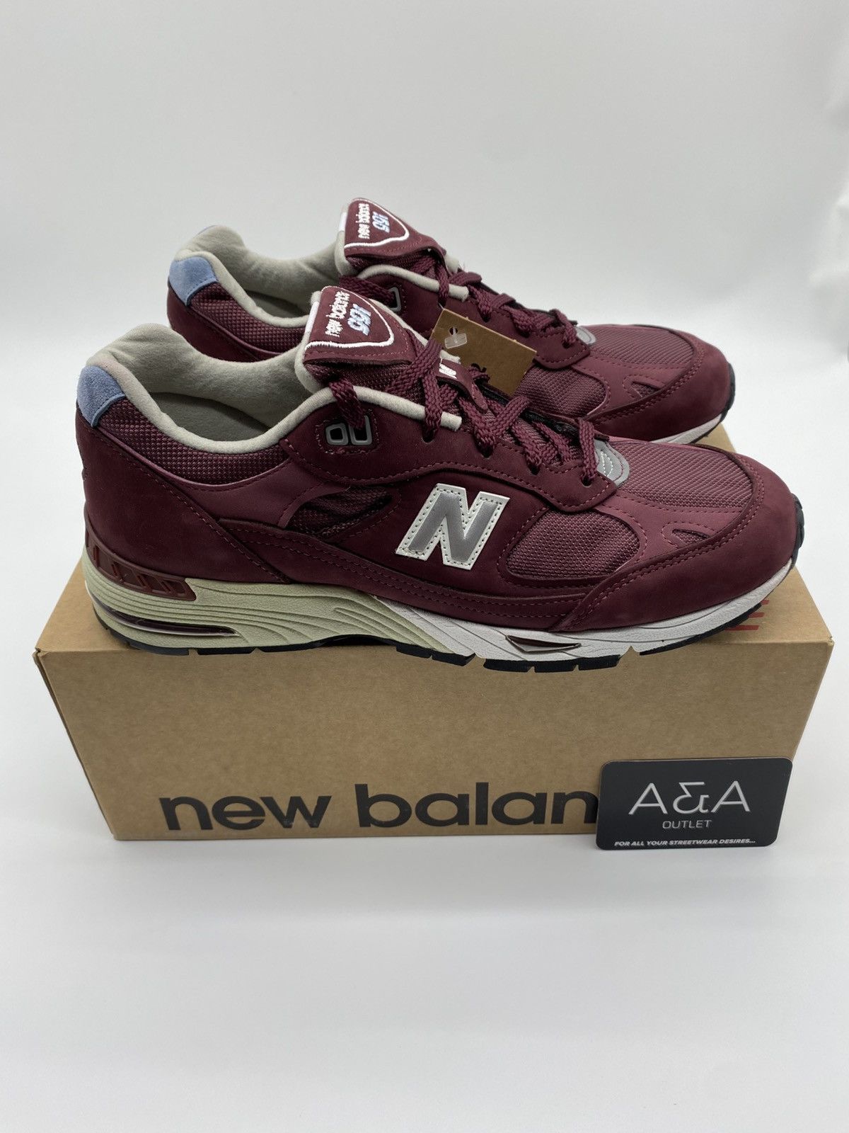 New Balance New Balance 991 Made In England 'Burgundy' US 10 Size US 10 / IT 40 - 1 Thumbnail