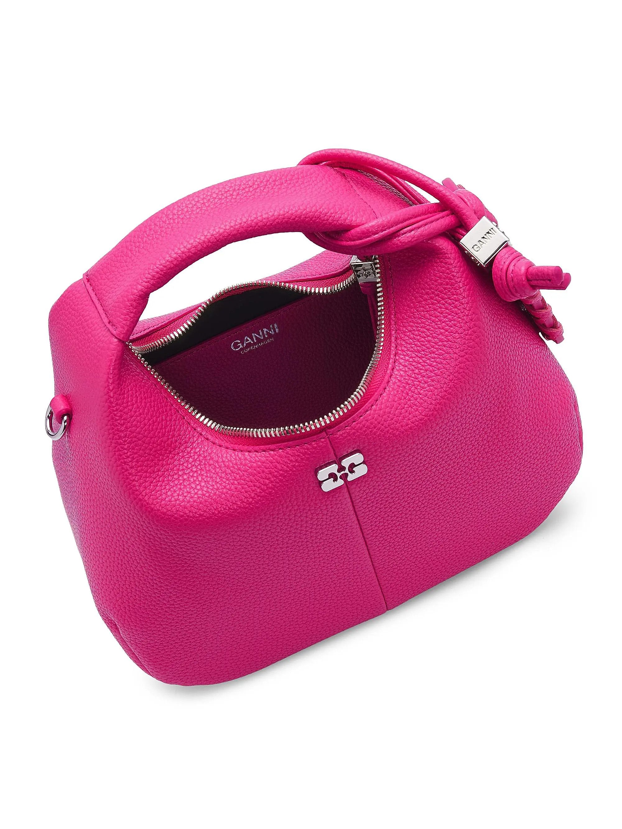 Ganni os11x0526 Size: OS / Mini Logo Hobo Bag in Pink Size ONE SIZE - 3 Thumbnail