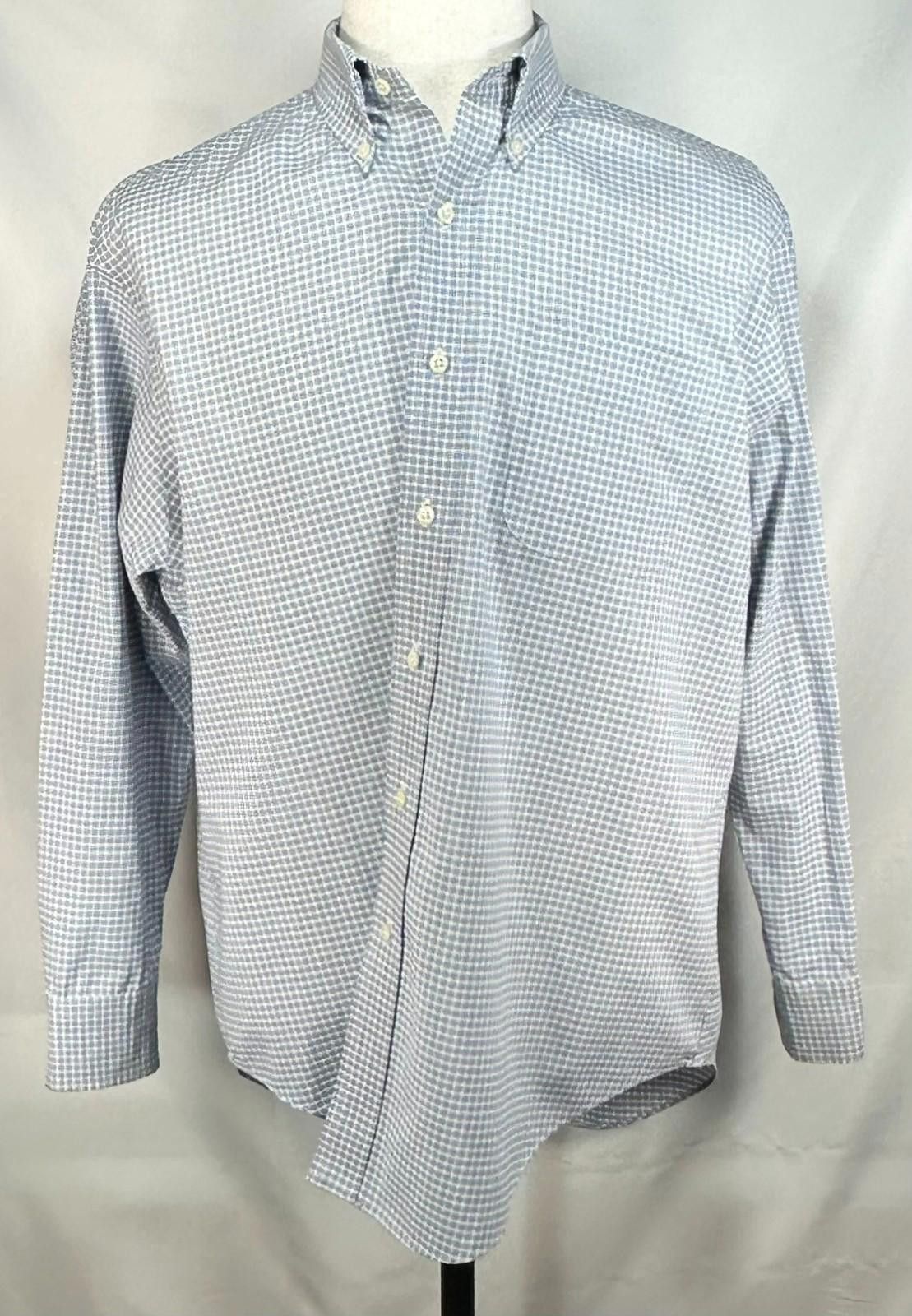 Lauren Ralph Lauren Ralph Lauren Classic Non Iron Checked Button Up Blue Mens L Size US L / EU 52-54 / 3 - 1 Thumbnail