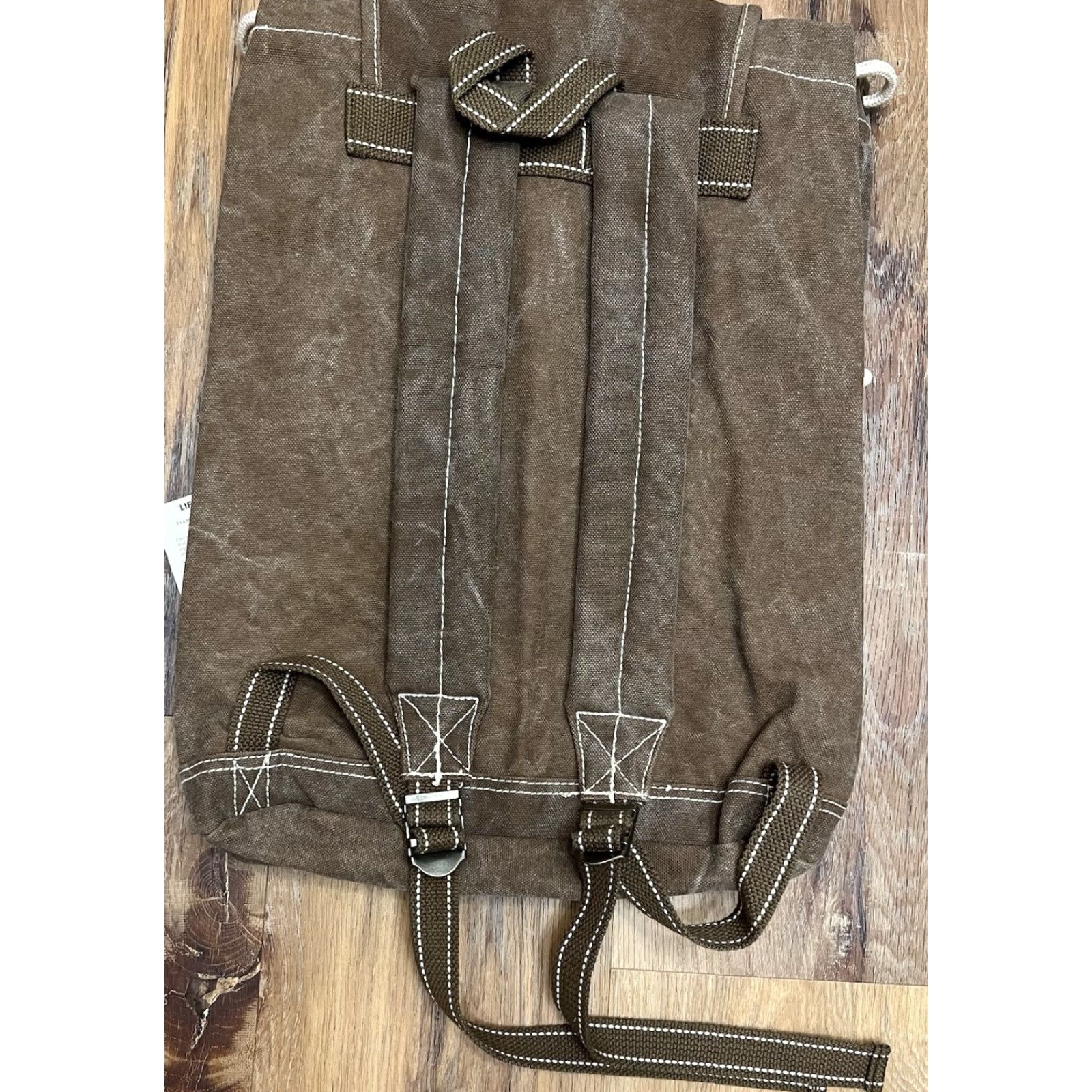 Vintage VINTAGE OGIO Canvas Ruck Sack Backpack Unisex Adults Brown 17x12x7 Distressed College Grunge Travel Pockets Adjustable Strap 2 Available Size ONE SIZE - 4 Thumbnail