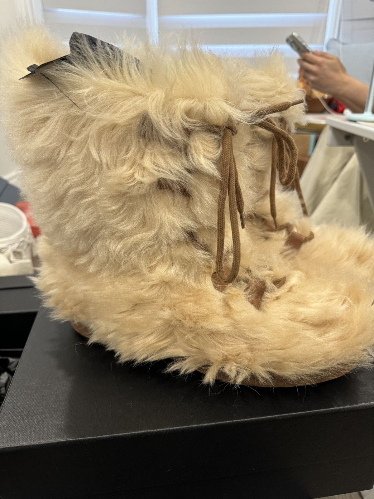 Saint Laurent Paris Saint Laurent NEW Furry Lamb Fur Boots Size 46 Size US 9 / EU 42 - 3 Thumbnail