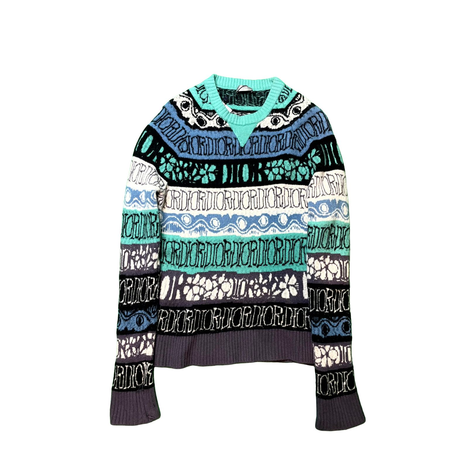 Dior Dior Stussy Mohair Multicolor Crewneck Sweater Size XL / US 12-14 / IT 48-50 - 1 Thumbnail