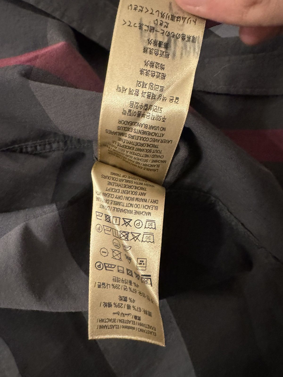 Burberry Burberry Brit Charcoal Grey Giant Check Cotton Button Down Size US XS / EU 42 / 0 - 5 Thumbnail