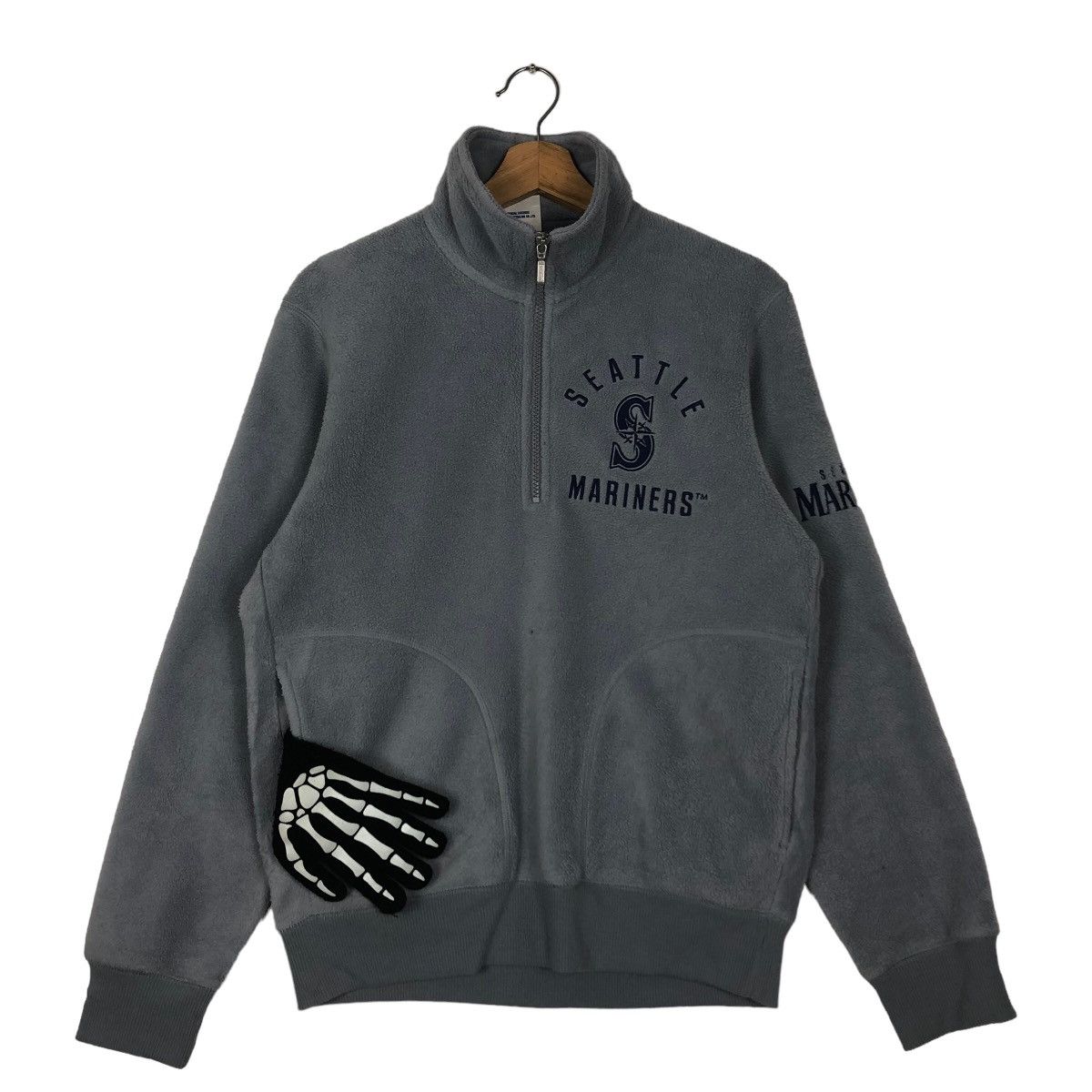 Japanese Brand 🔥90’s Vintage MLB Seatte Marines Fleece Jacket Big Logo Size US M / EU 48-50 / 2 - 2 Thumbnail
