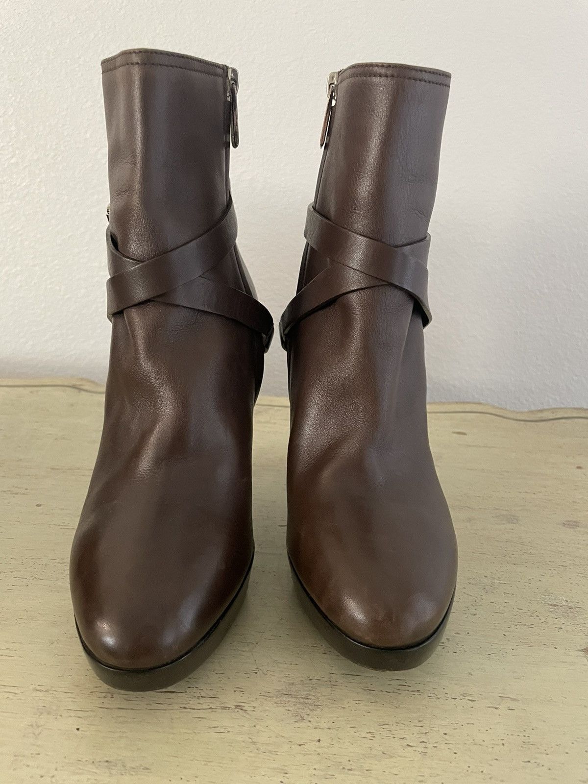Ralph Lauren Purple Label Platform Bootie Size US 9 / IT 39 - 1 Thumbnail