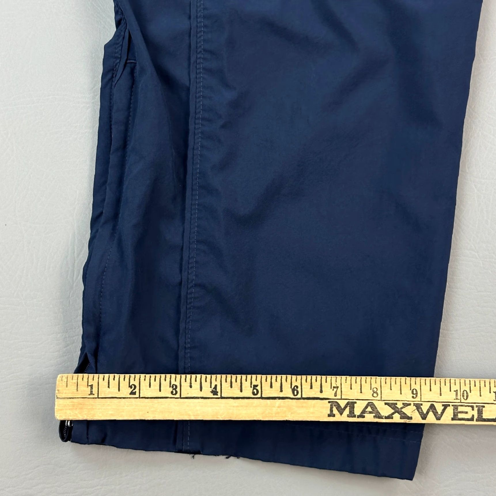 Nike VINTAGE Nike Sportswear Track Pants Mens M Navy Blue Fleece Lined Ankle Zip Y2K Pants Regular Mens Size US 31 - 6 Thumbnail