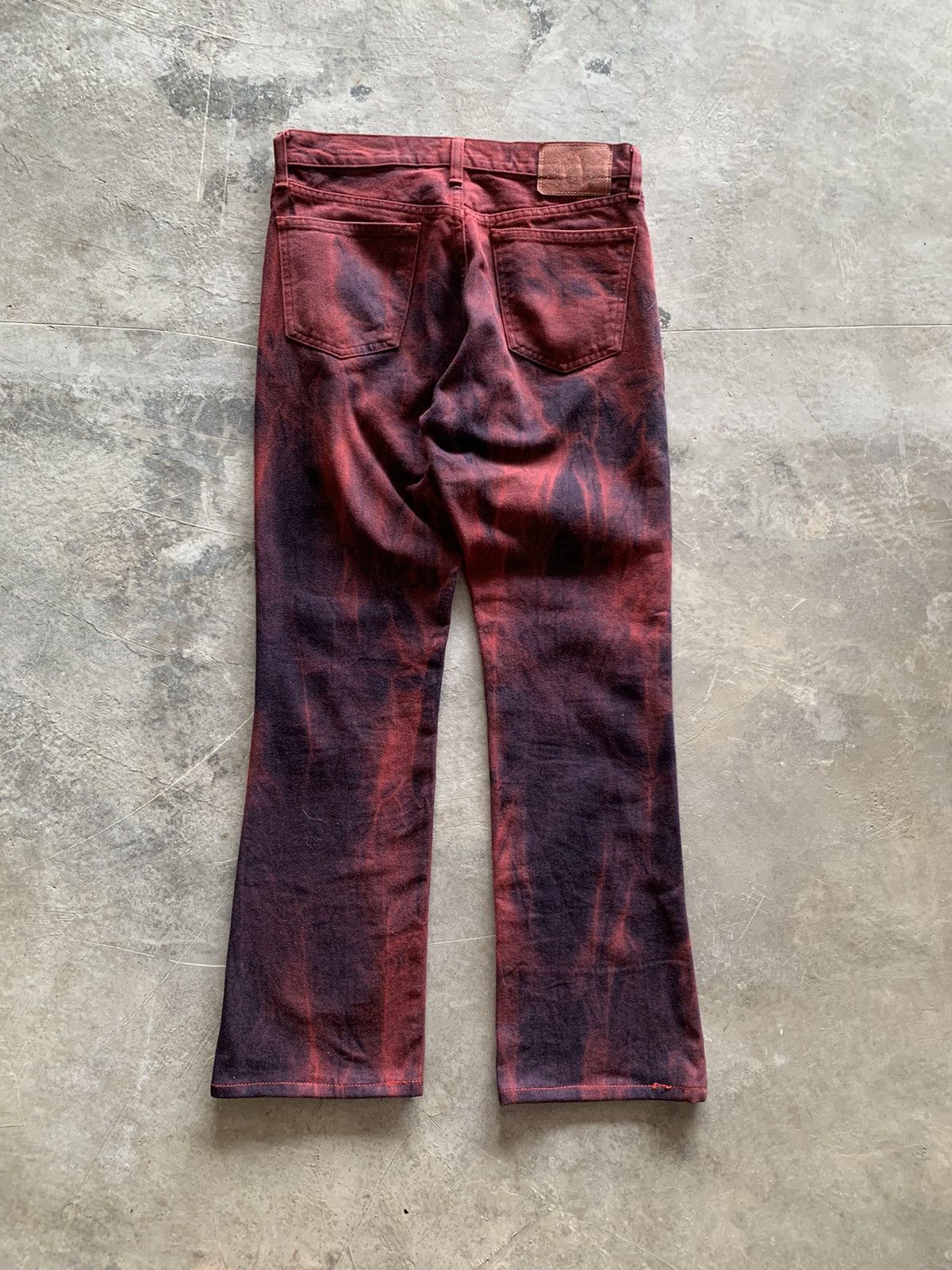 If Six Was Nine flare smoky red black bobson jeans japanese Size US 30 / EU 46 - 10 Thumbnail