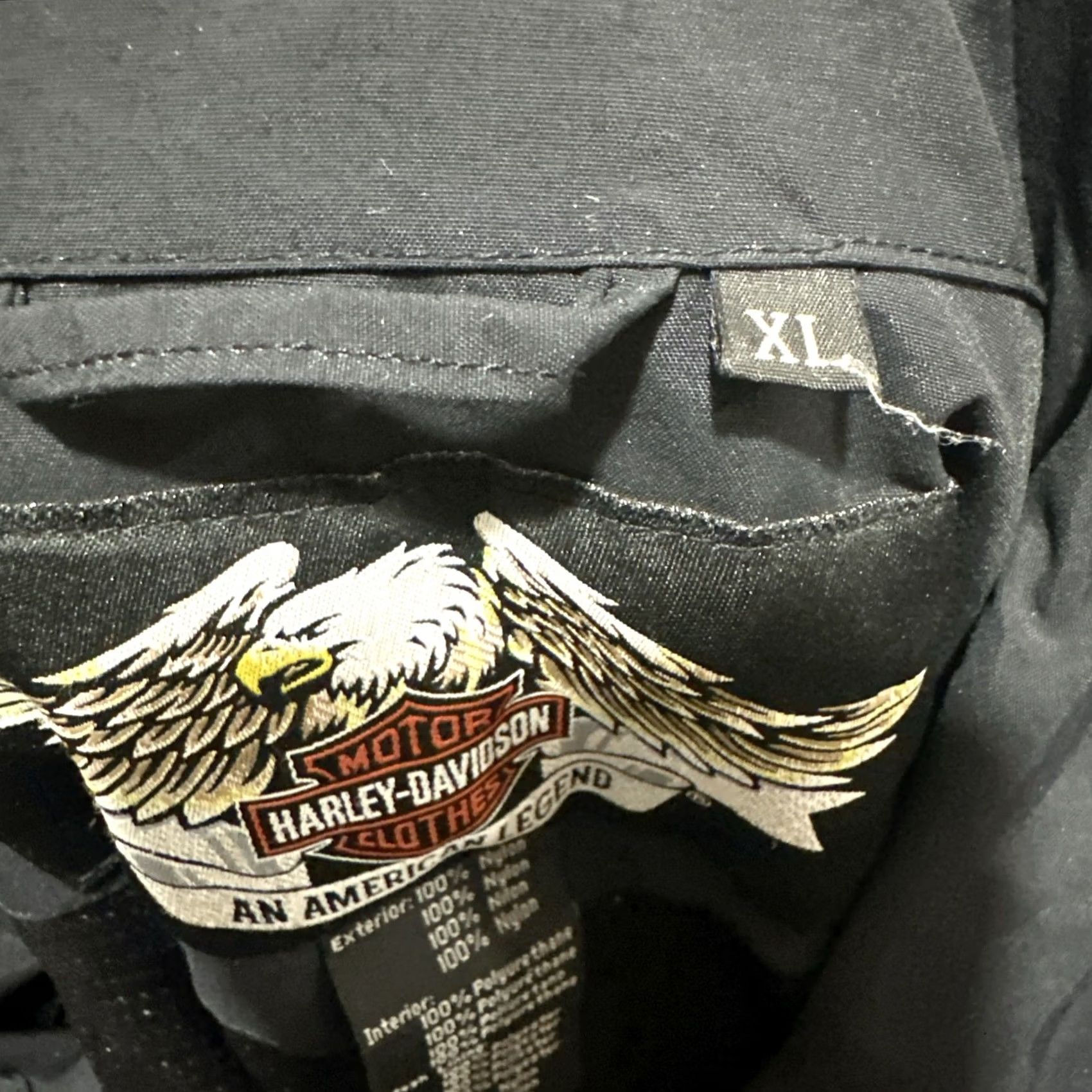 Harley Davidson Harley-Davidson Jacket Men’s Motorcycle XL Black Gray Nylon Eagle Graphic Motorcycle Jacket Men’s XL Black Gray Nylon Eagle Graphic Size US XL / EU 56 / 4 - 3 Thumbnail