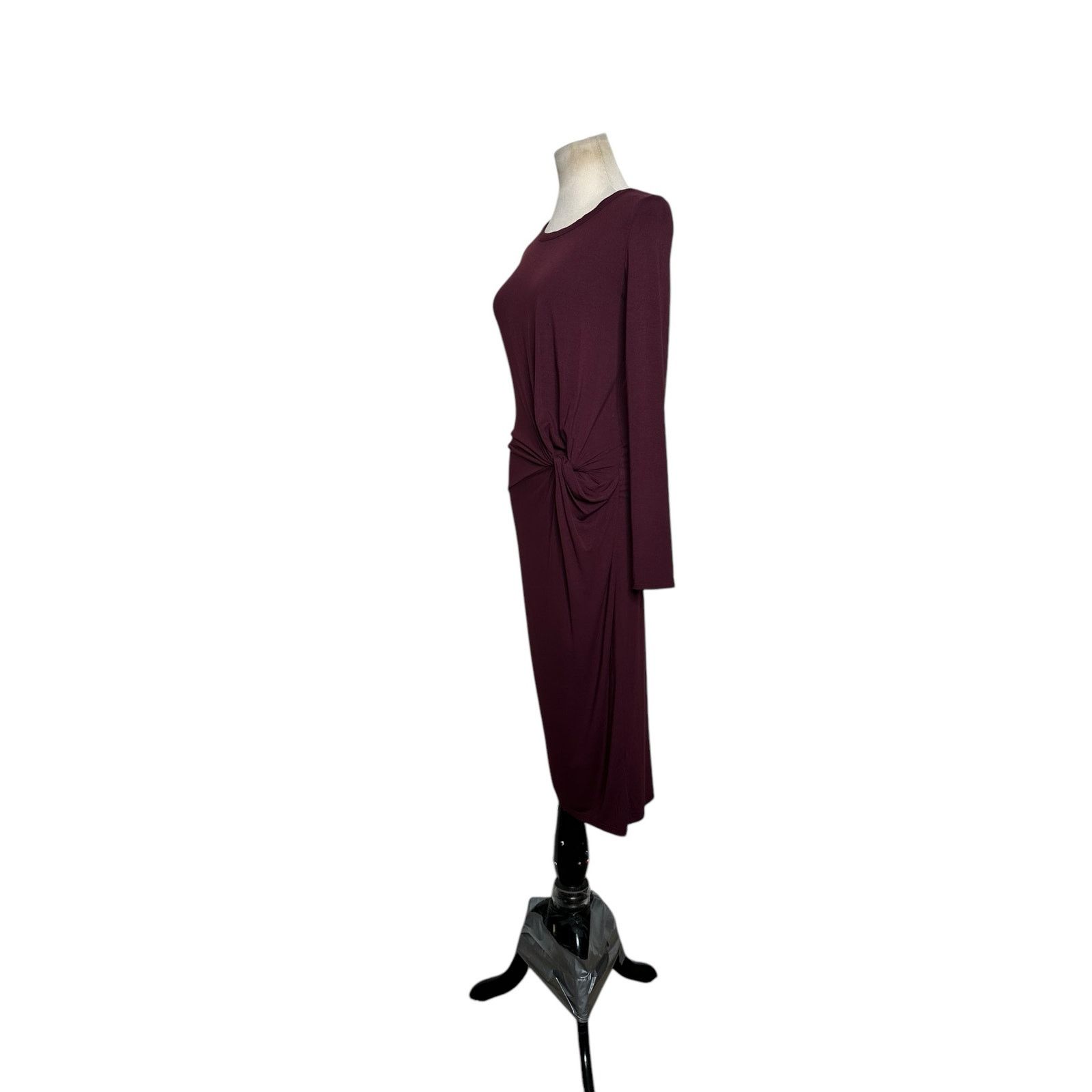 Topshop Topshop burgundy long sleeves front twist midi dress size 2 Size XS / US 0-2 / IT 36-38 - 6 Thumbnail