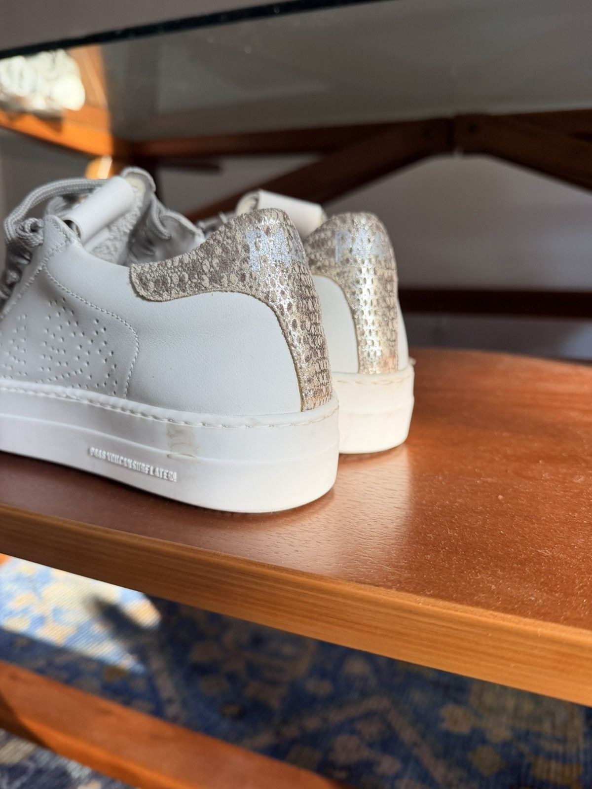 P448 P448 Thea silver snake platform gray white sneaker 36 Size US 6 / IT 36 - 5 Thumbnail