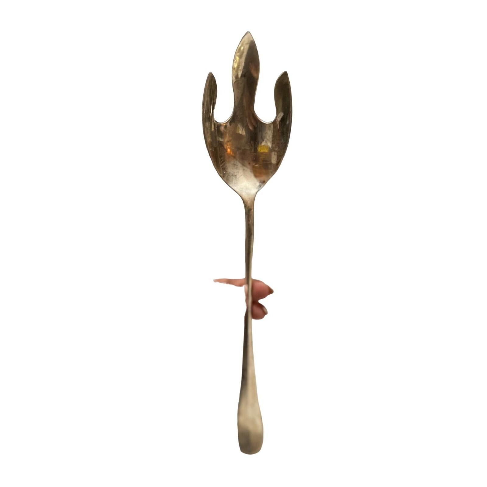 Unknown London Vintage Silver toned Salad Spoon Spork Metal Elegance Size ONE SIZE - 1 Thumbnail