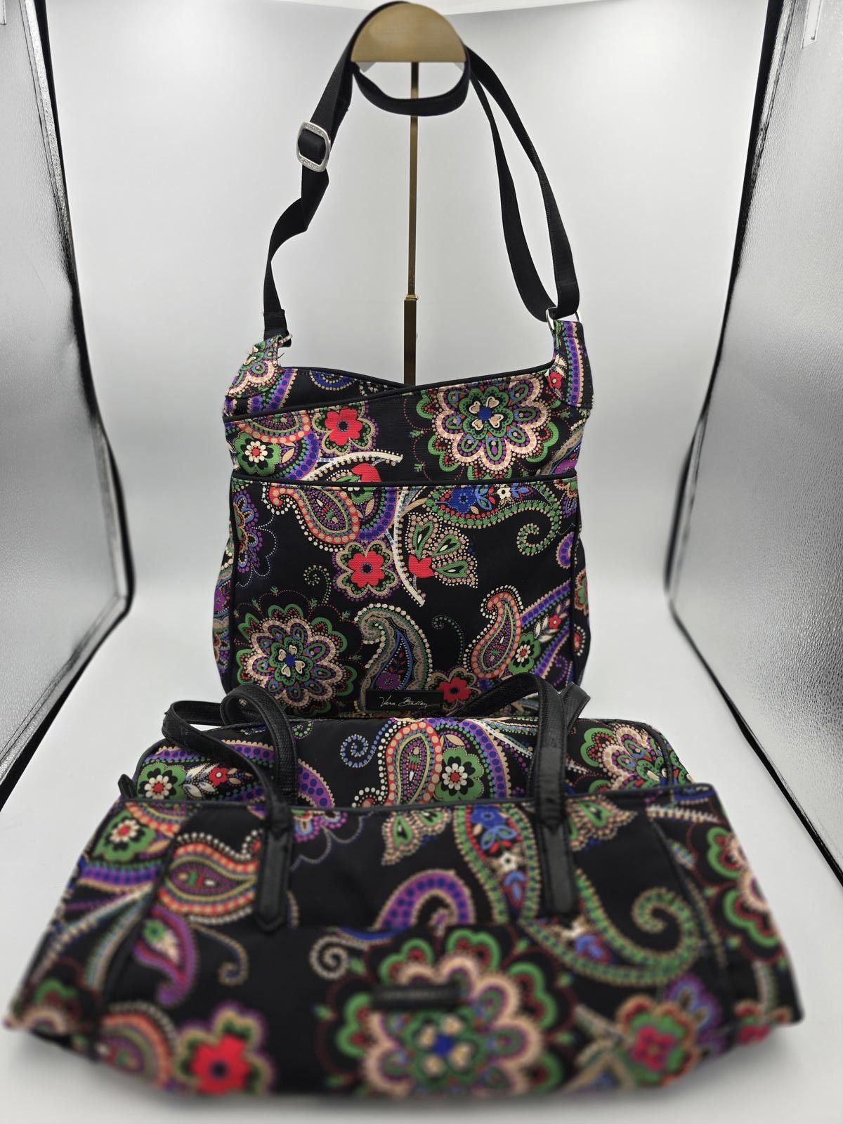 Designer Vera Bradley Kiev Shoulder Bag in Black, Women's