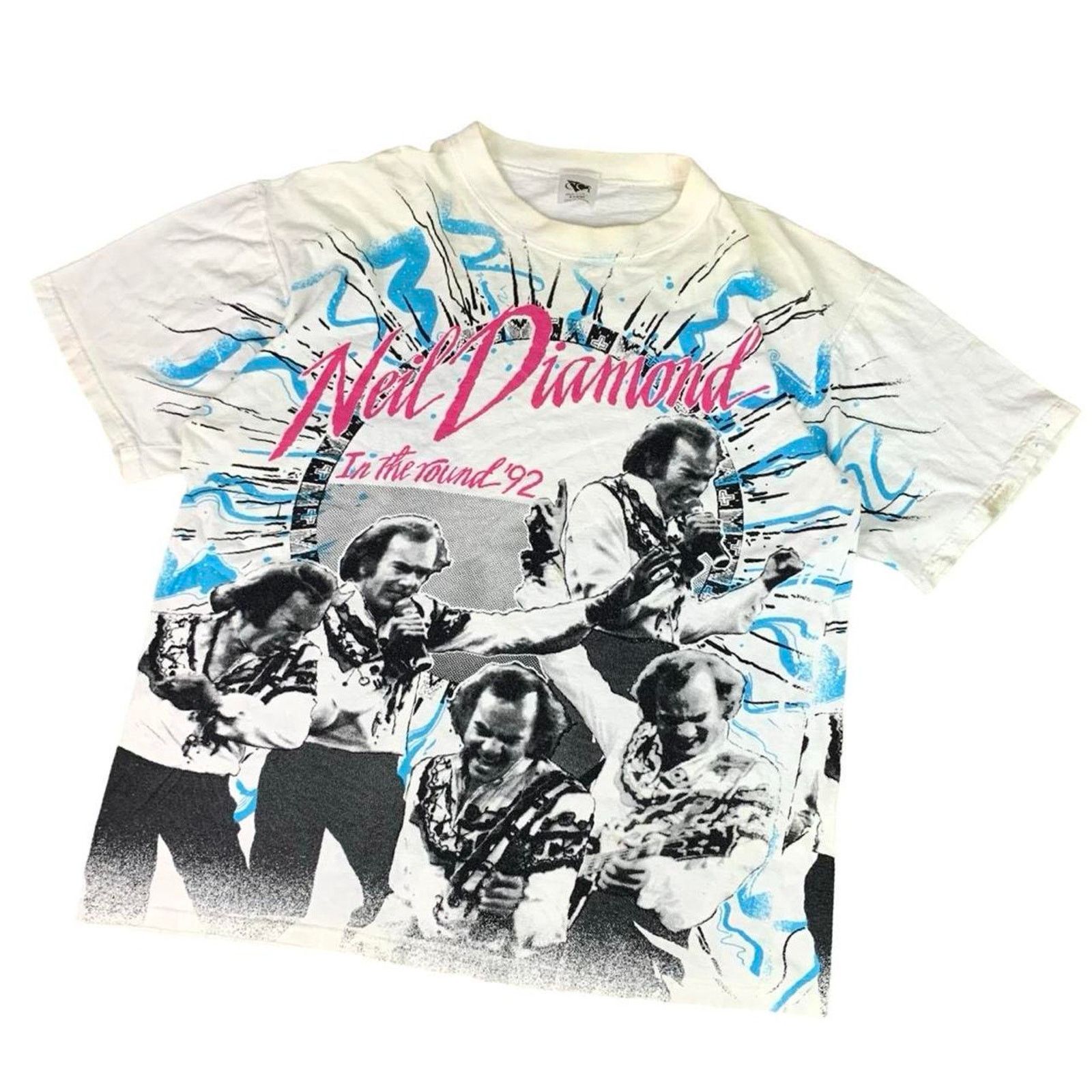 Band Tees × Vintage 1992 Neil Diamond Tour T-shirt Size US XL / EU 56 / 4 - 1 Thumbnail