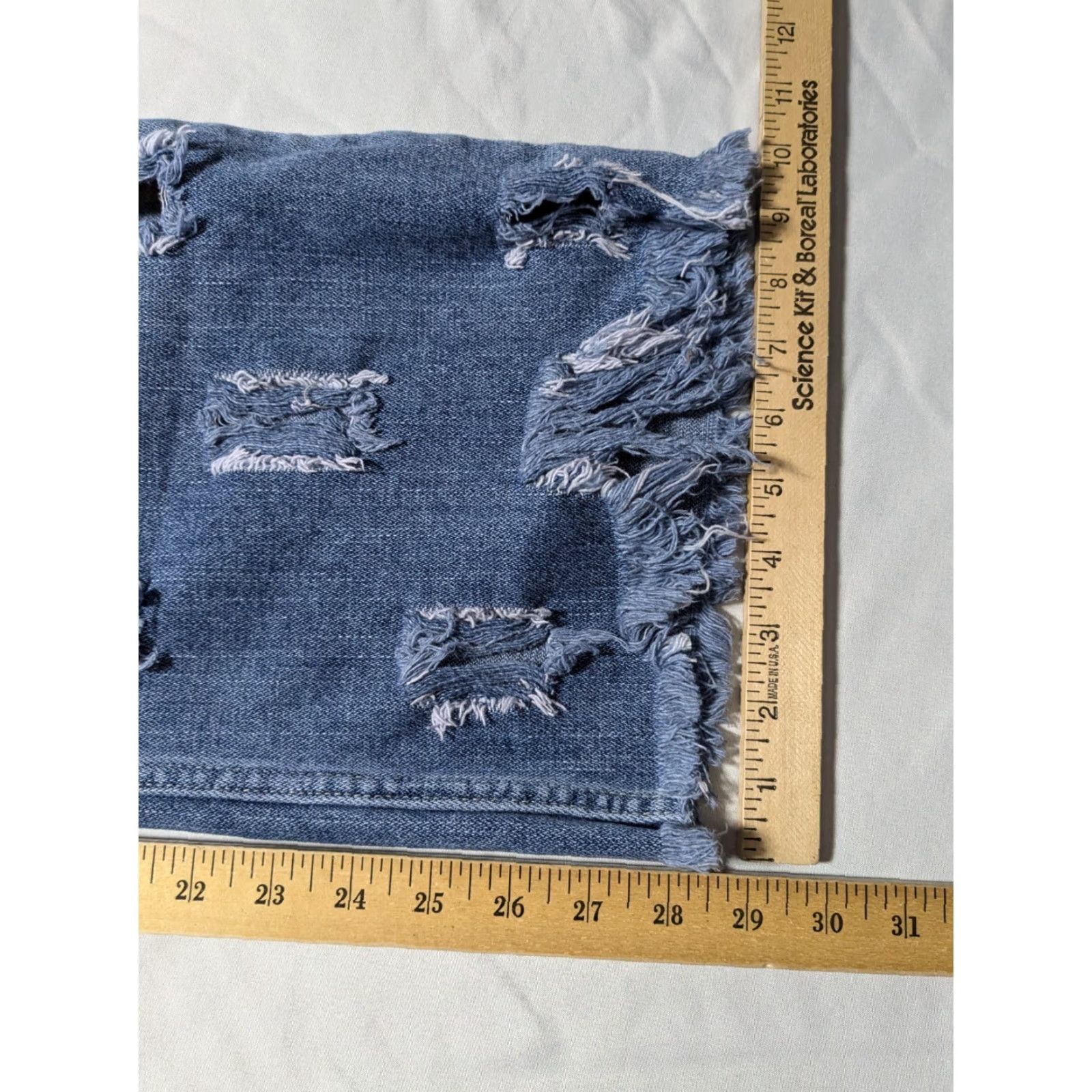 Express EXPRESS QUINCE 36X30 Distressed Denim Blue Jeans Shirt? Lounge? Size US 36 / EU 52 - 7 Thumbnail