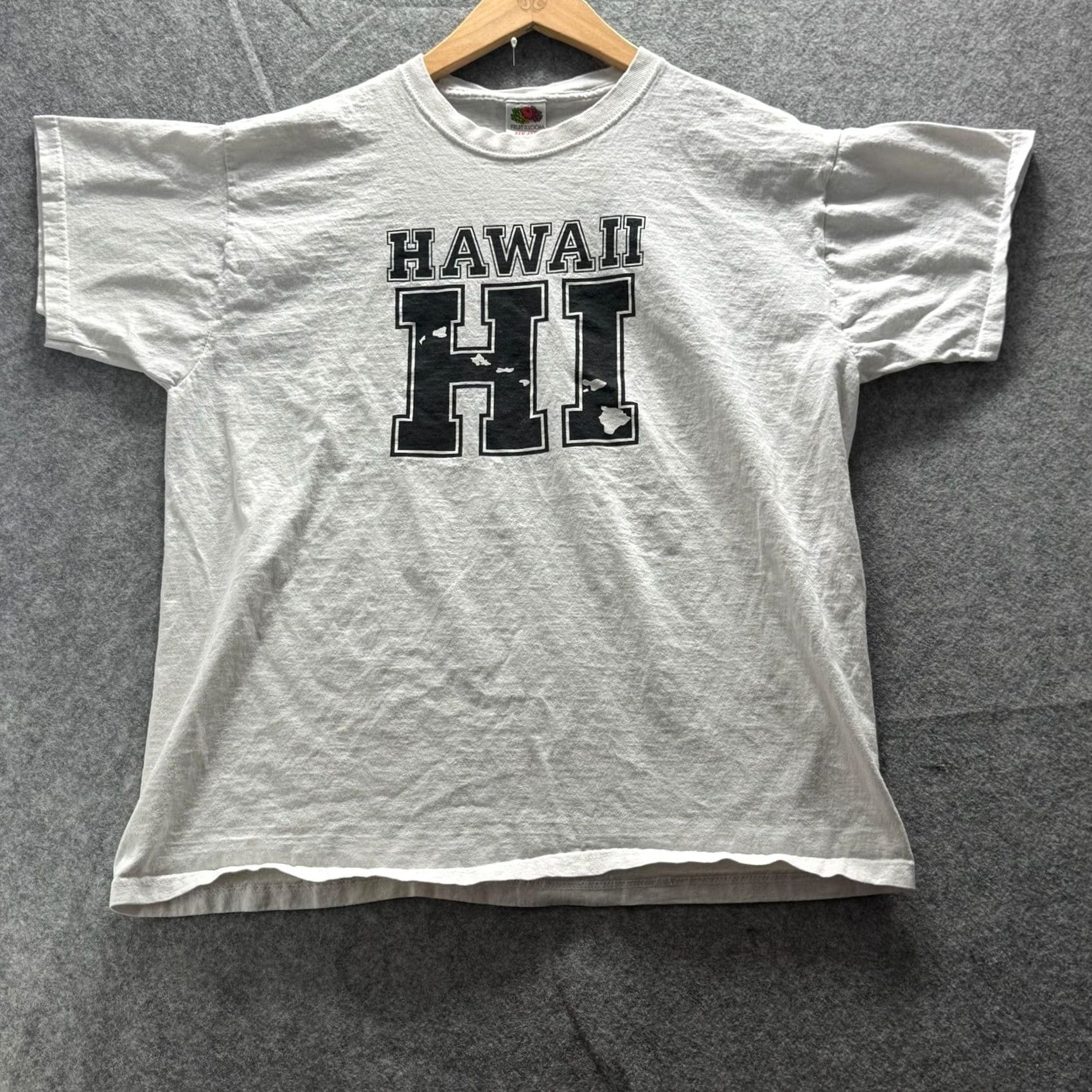 Fruit Of The Loom Fruit Of The Loom Shirt Mens XL White Hawaii HI Heavyweight Graphic Tee Crewneck Size US XL / EU 56 / 4 - 2 Thumbnail