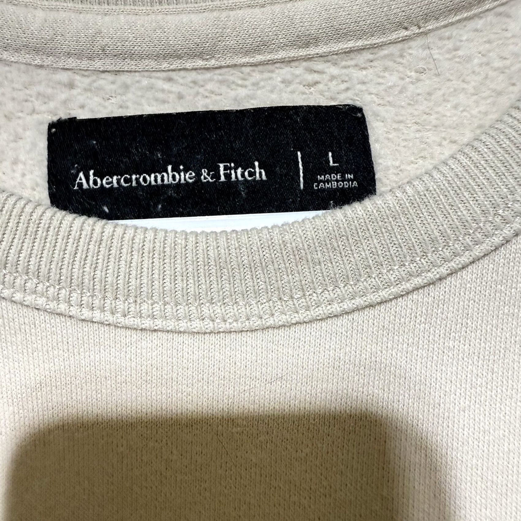 Abercrombie & Fitch VINTAGE Abercrombie & Fitch Crewneck Sweatshirt Mens Large Knit Beiges Embroidered 90s Preppy Heavyweight Pullover Size US L / EU 52-54 / 3 - 4 Thumbnail