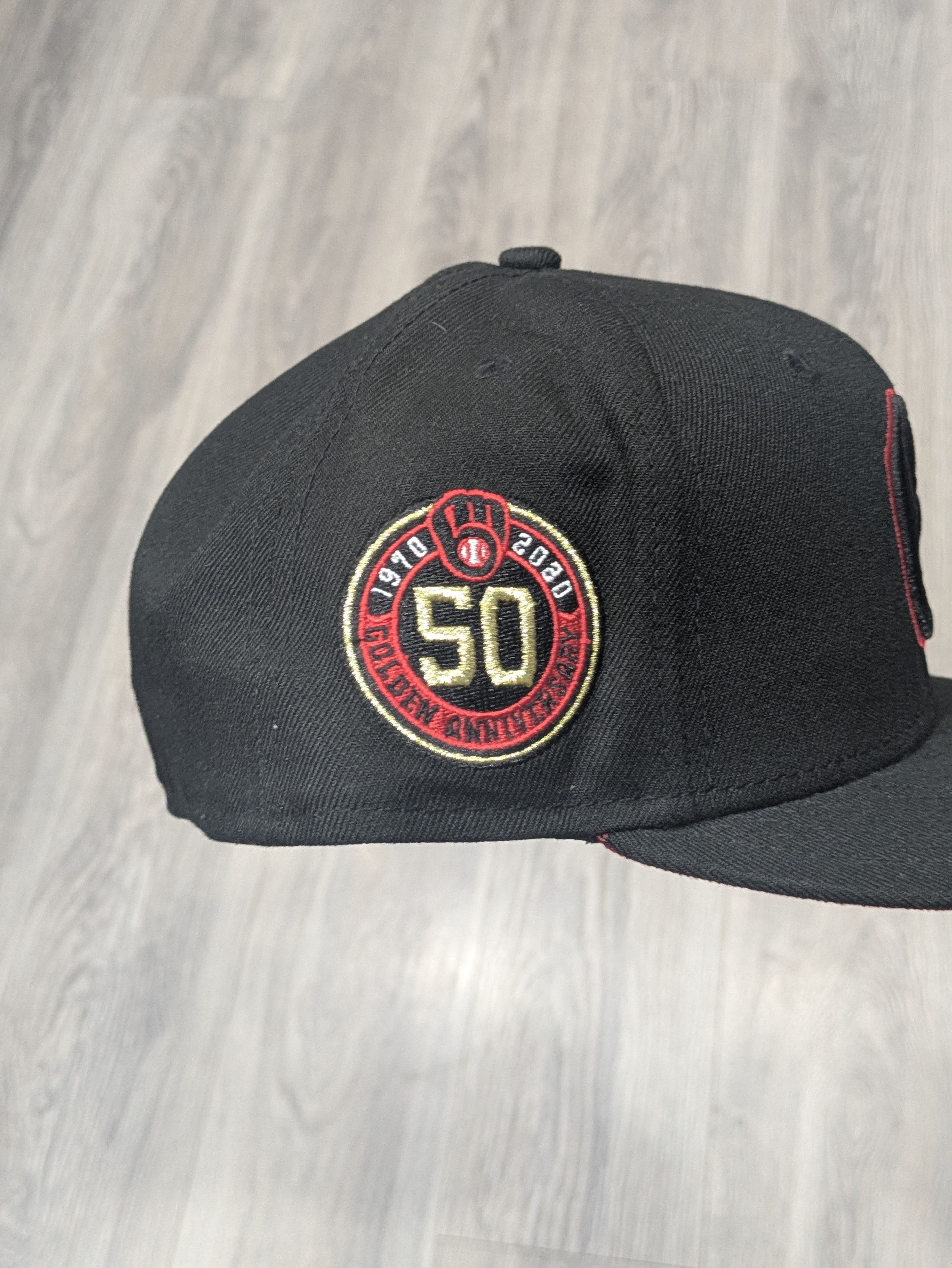 New Era 59fifty Milwaukee Brewers 7 3/4 Black Red Size ONE SIZE - 2 Thumbnail